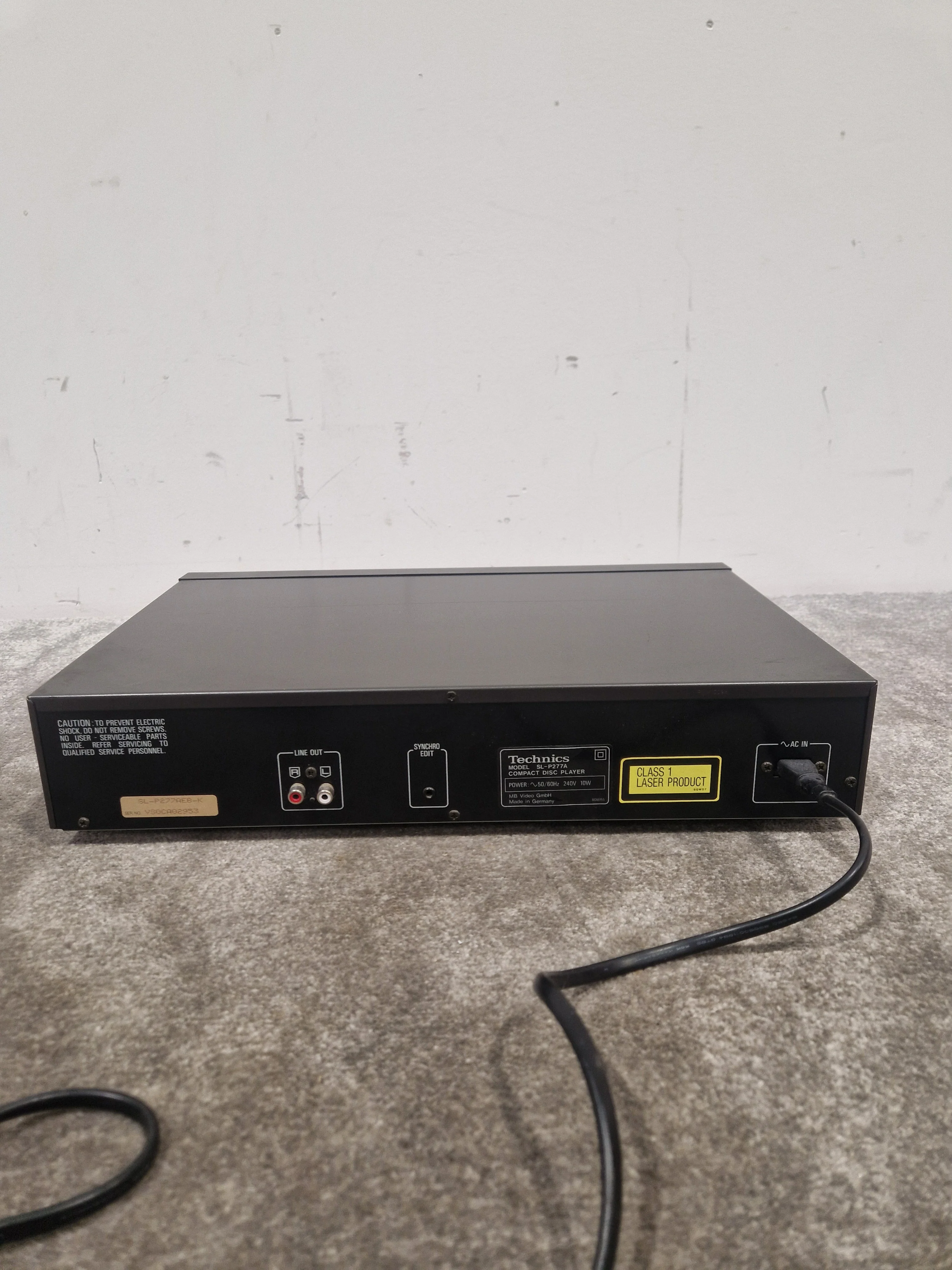 Technics SL-P277A CD Player - Precision Audio - Very Good w/ Power Supply - Image 8