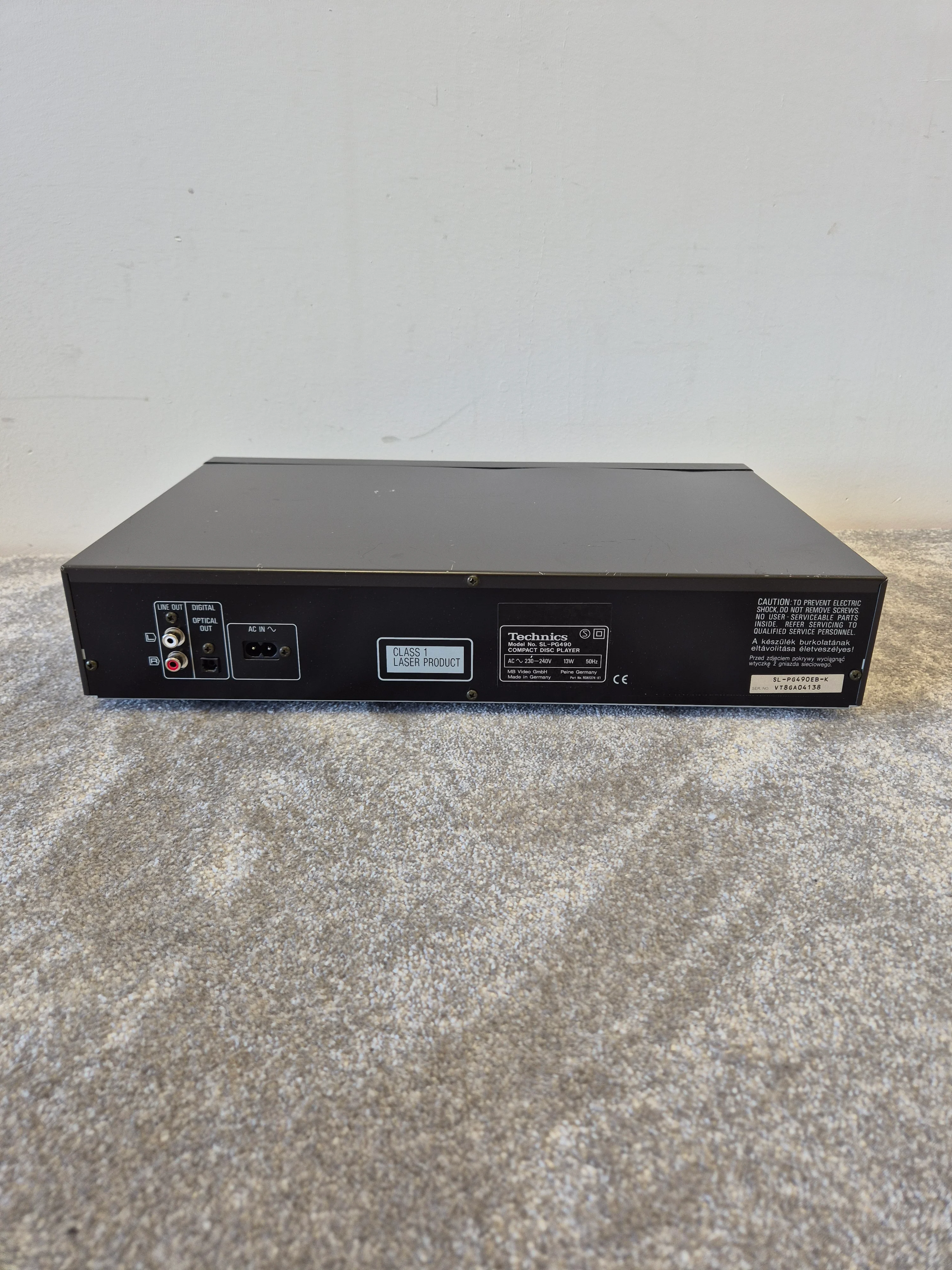 Technics SL-PG490 - Stereo Hi-Fi CD Player - Black - Image 7