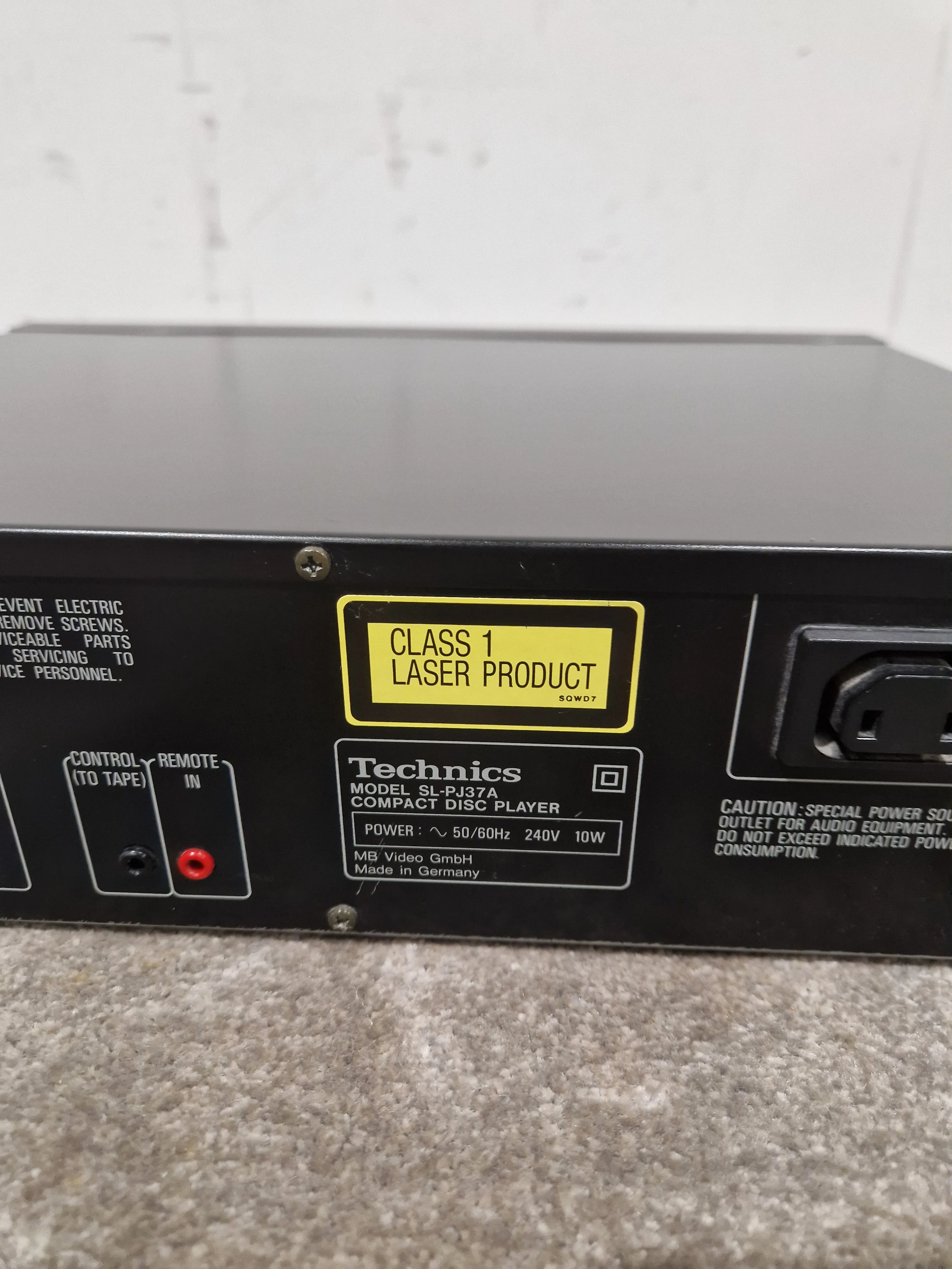Technics SL-PJ37A - CD Player - Black - Spares or Repair - Image 11