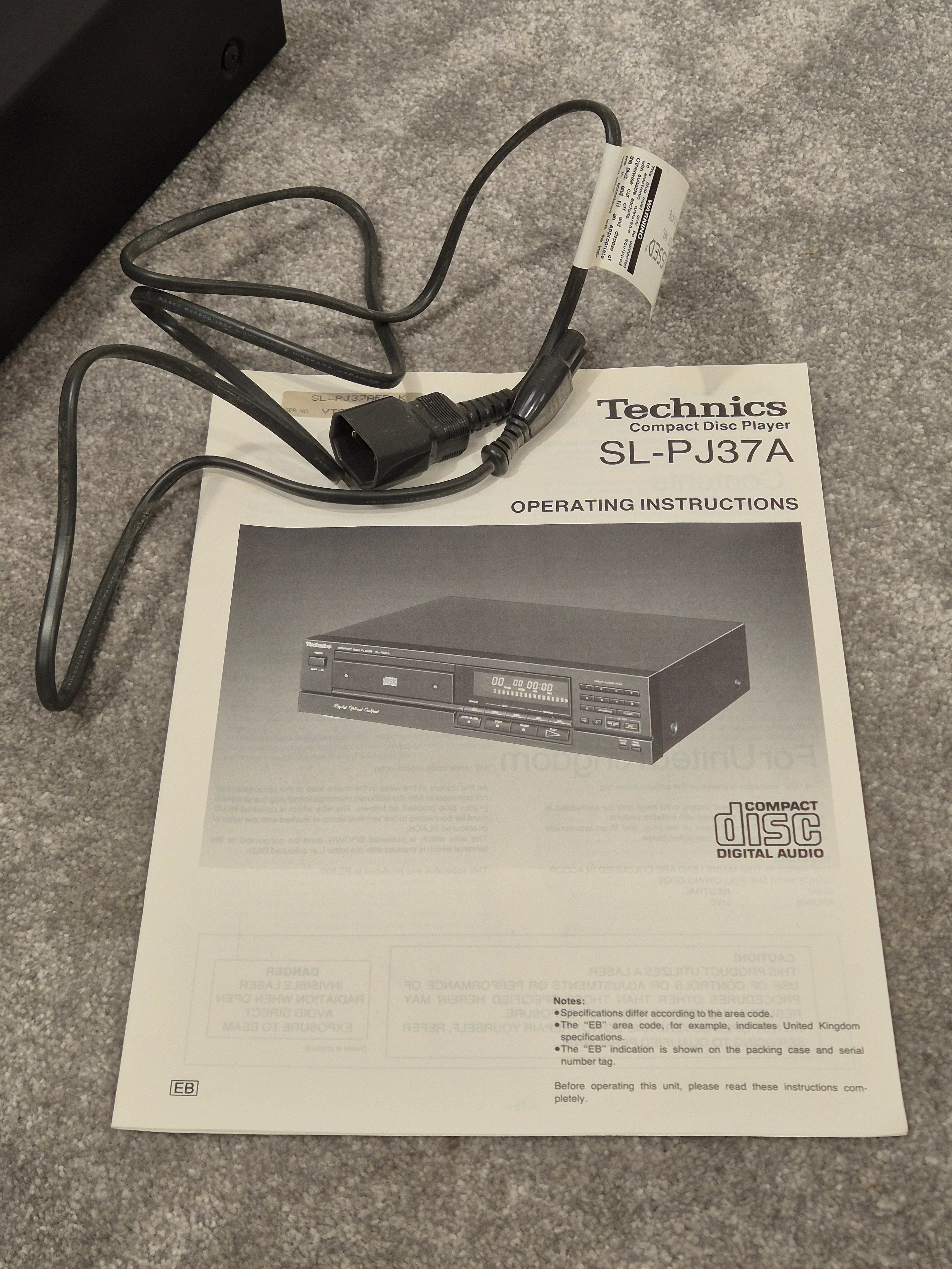 Technics SL-PJ37A - Compact Disc Player - Excellent - Image 9