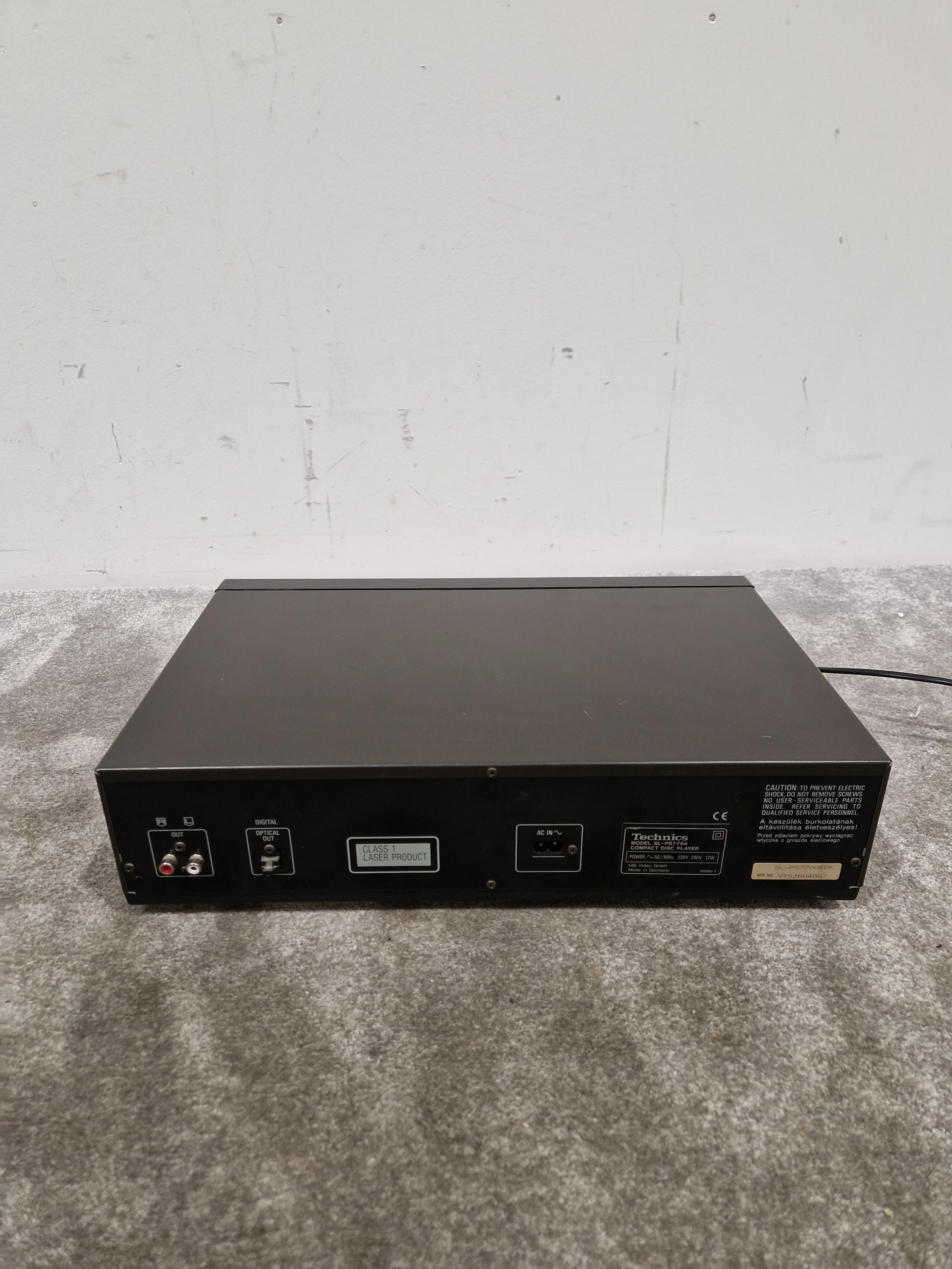 Technics Sl-Ps770a CD Player - High-Fidelity Sound - Very Good w/ Power Supply - Image 7