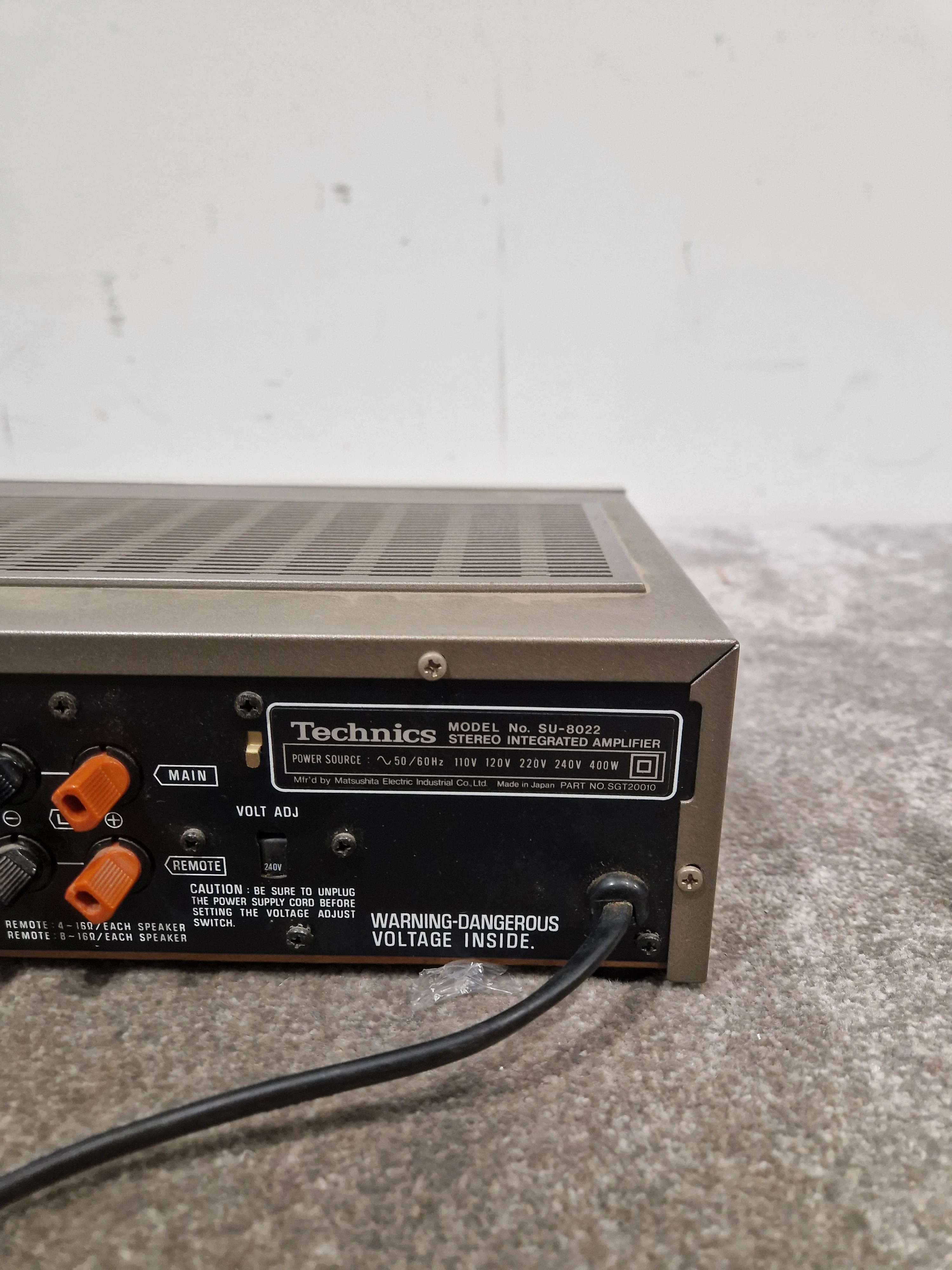Technics SU-8022 Amplifier - High-Fidelity Sound - Excellent w/ Original Box & Power Cable - Image 10