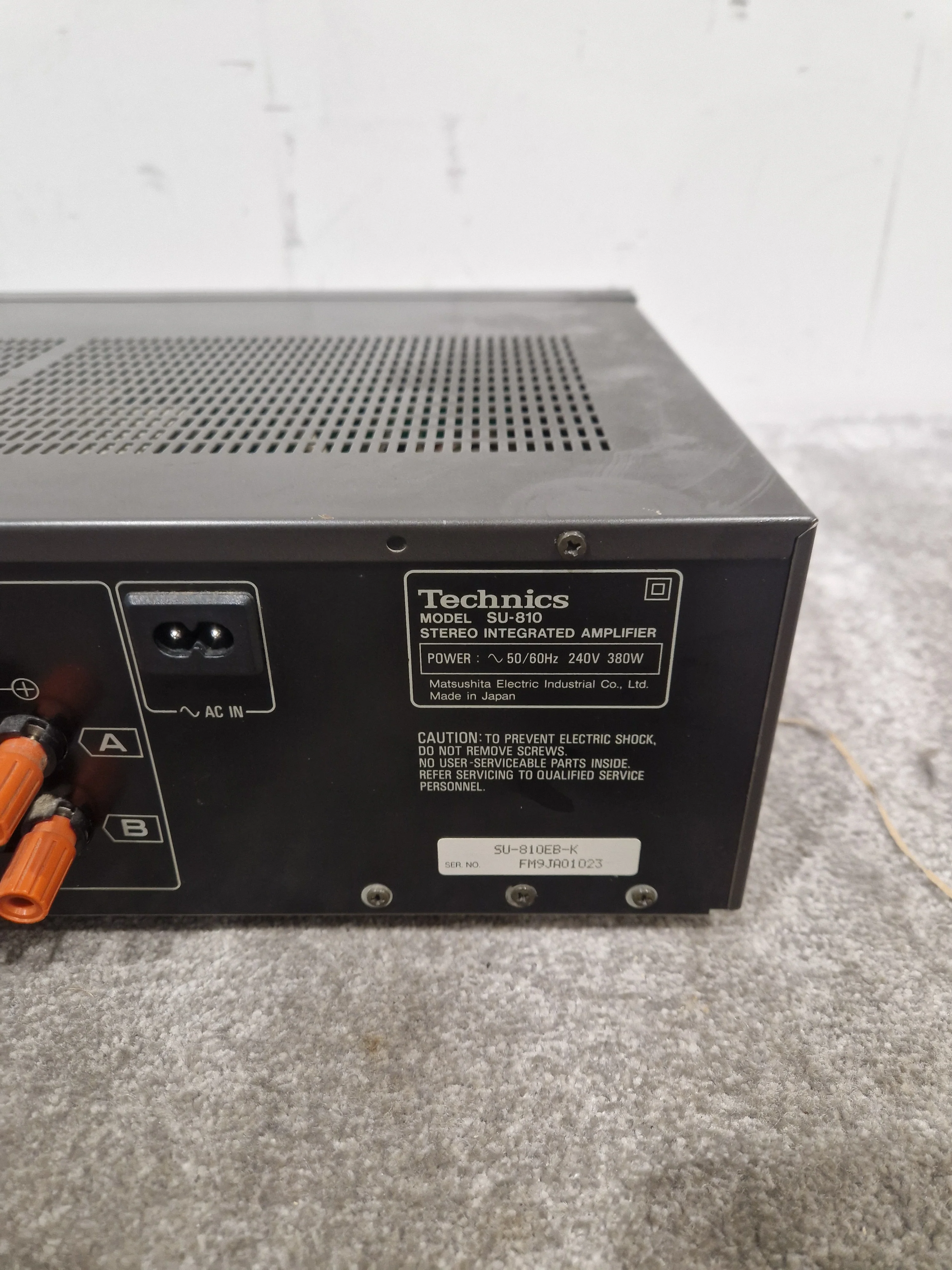 Technics SU-810 Amplifier - Integrated Stereo - Spares or Repair w/ Power Supply - Image 7