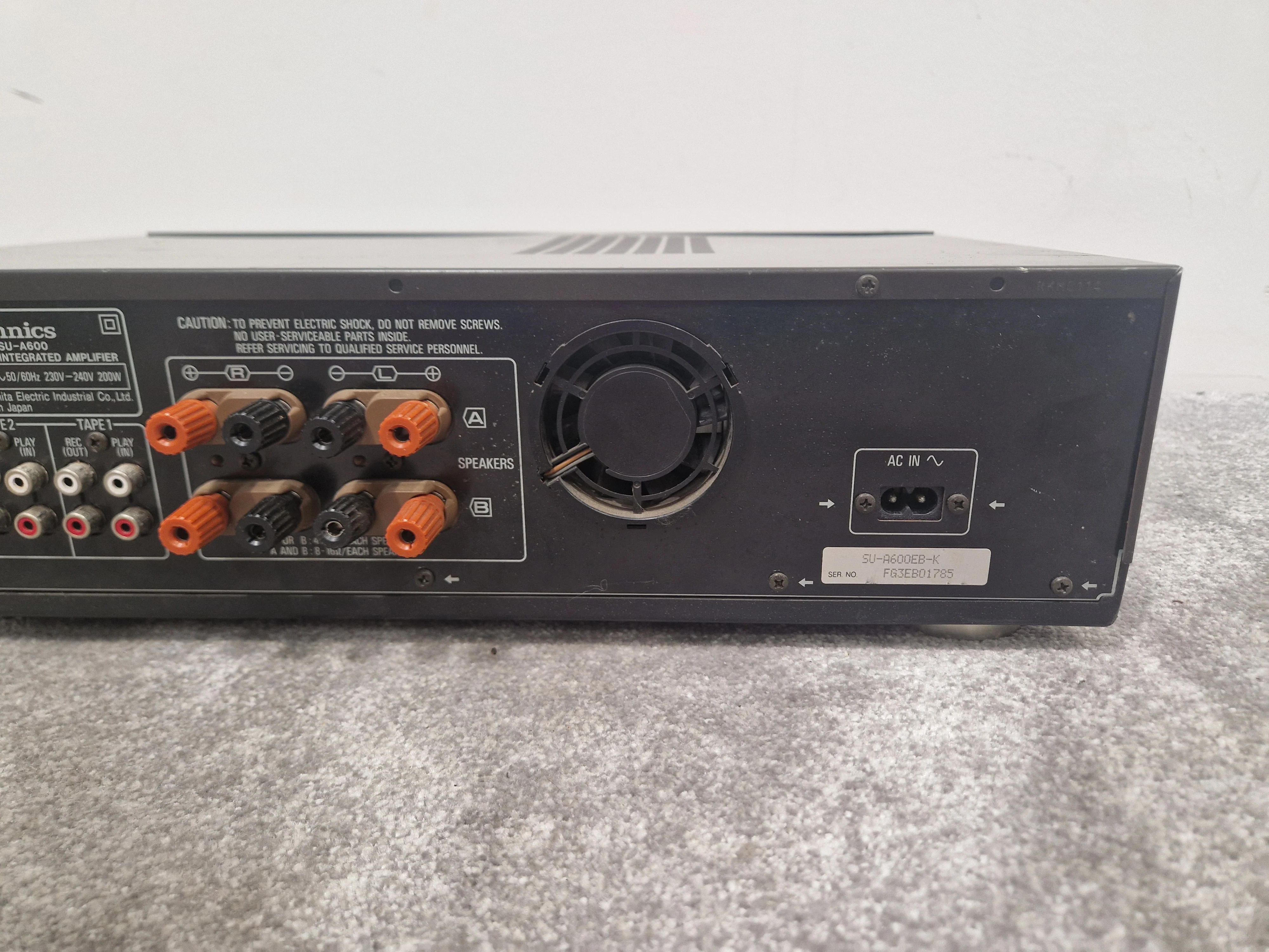 Technics SU-A600 Stereo Integrated Amplifier - 40W RMS per Channel - Very Good - Image 4