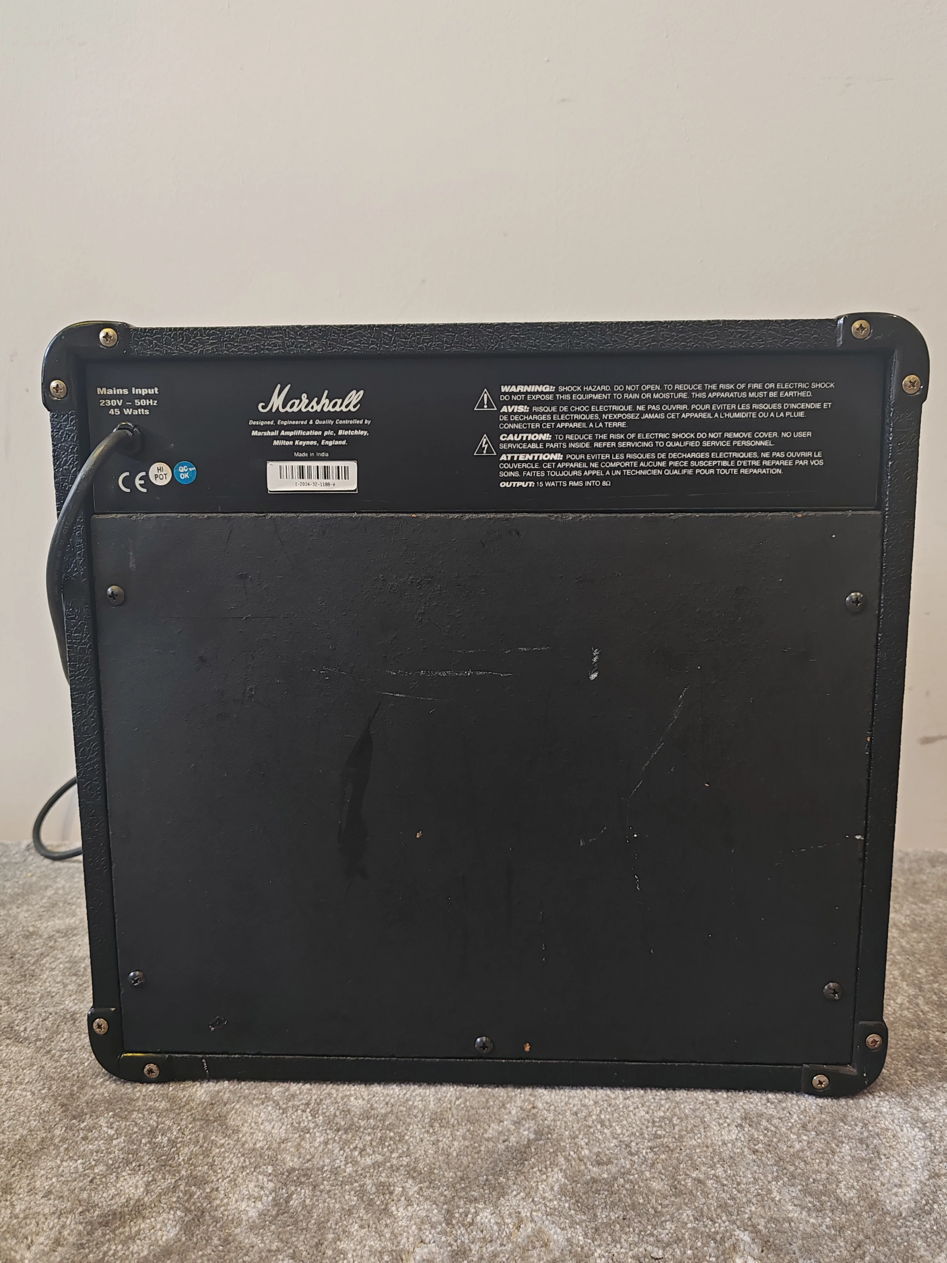 Marshall MG15CDR – 15W Guitar Combo Amp – Reverb & Emulated Output – Very Good - Image 4
