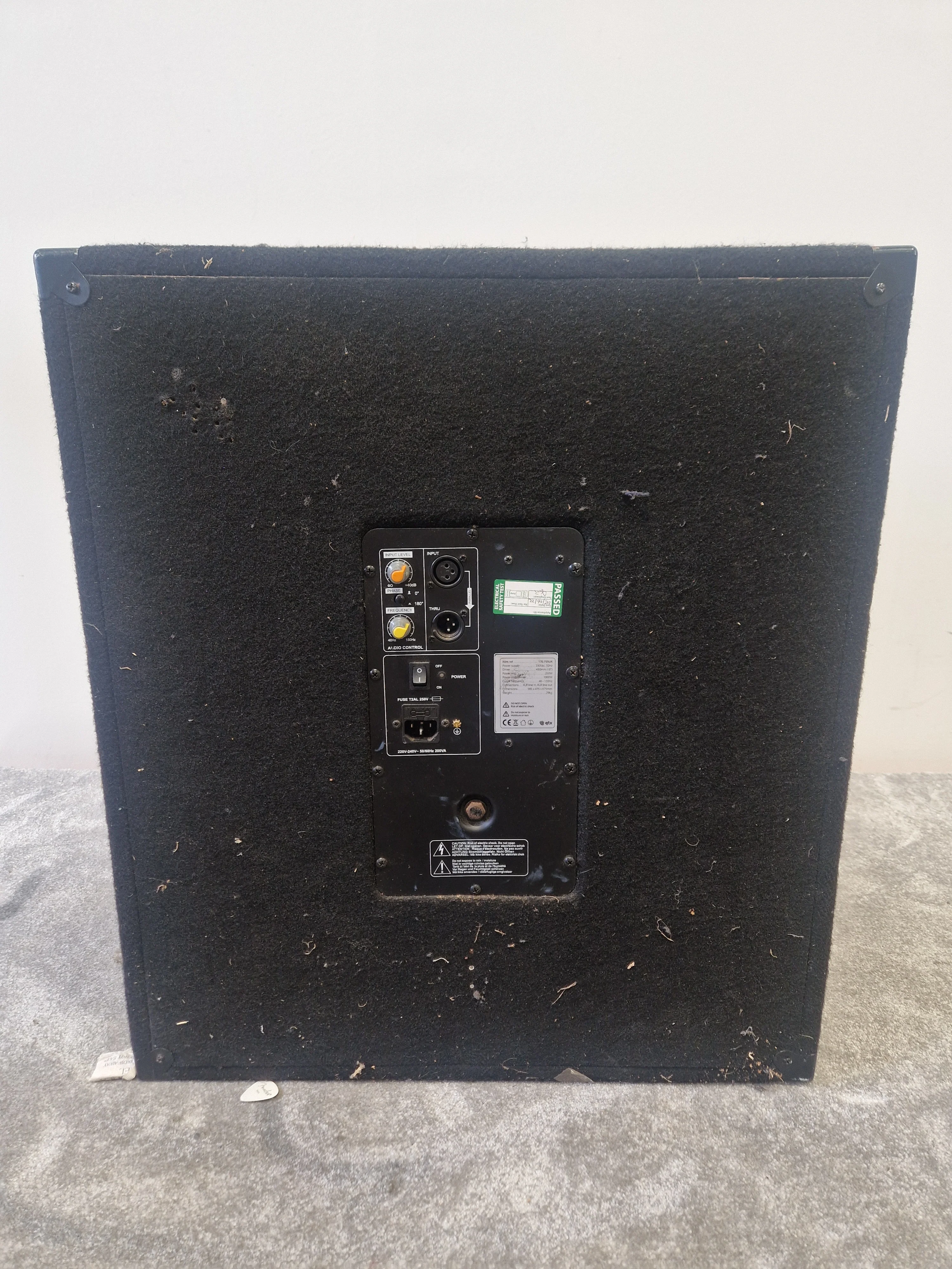 QTX Subwoofer 170.755UK 18" Subwoofer – Active PA w/ Metal Grille – Spares or Repair - Image 5