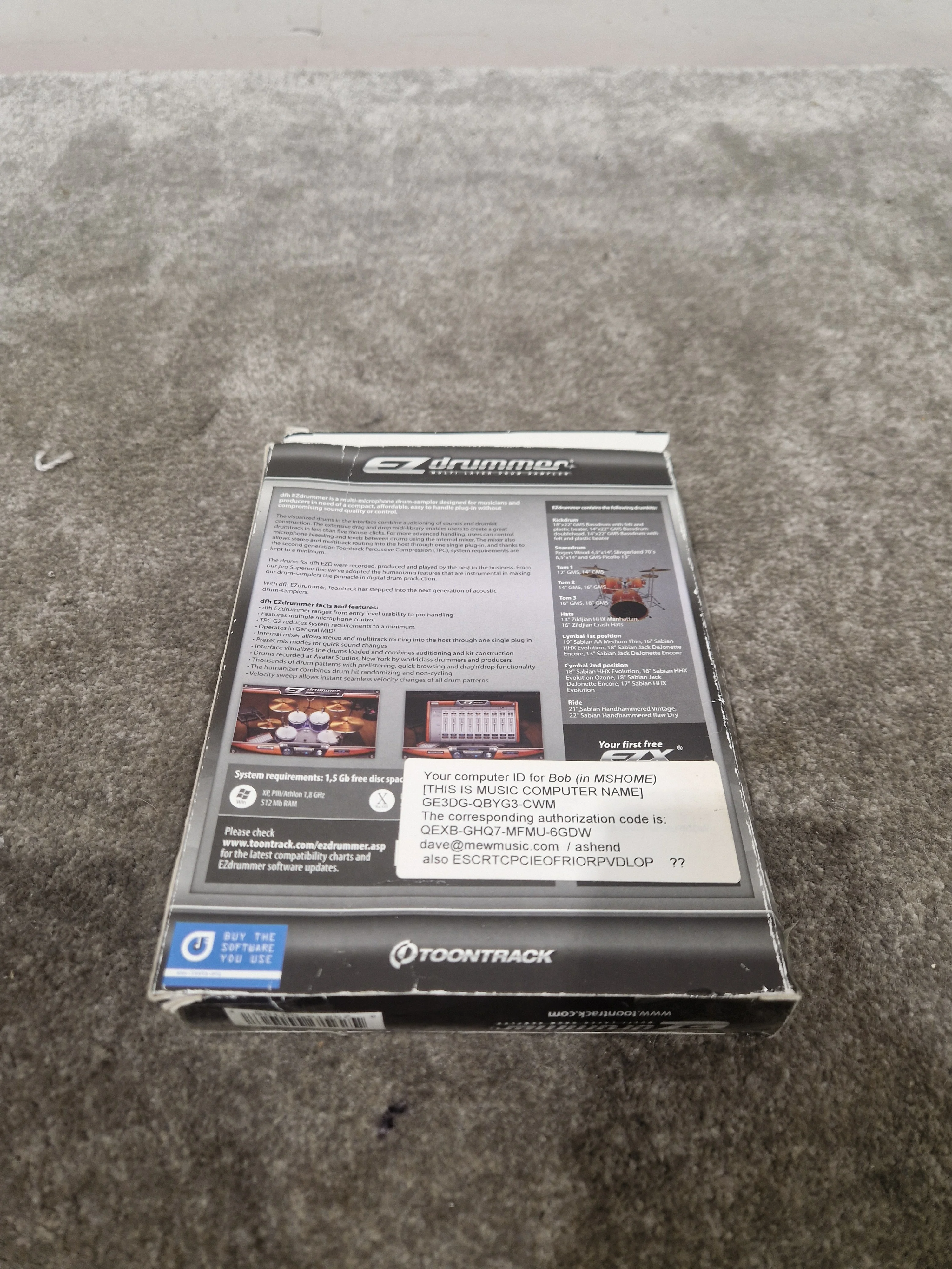 toontrack ez drummer Software - Excellent w/ Manuals & Original Box - Image 2