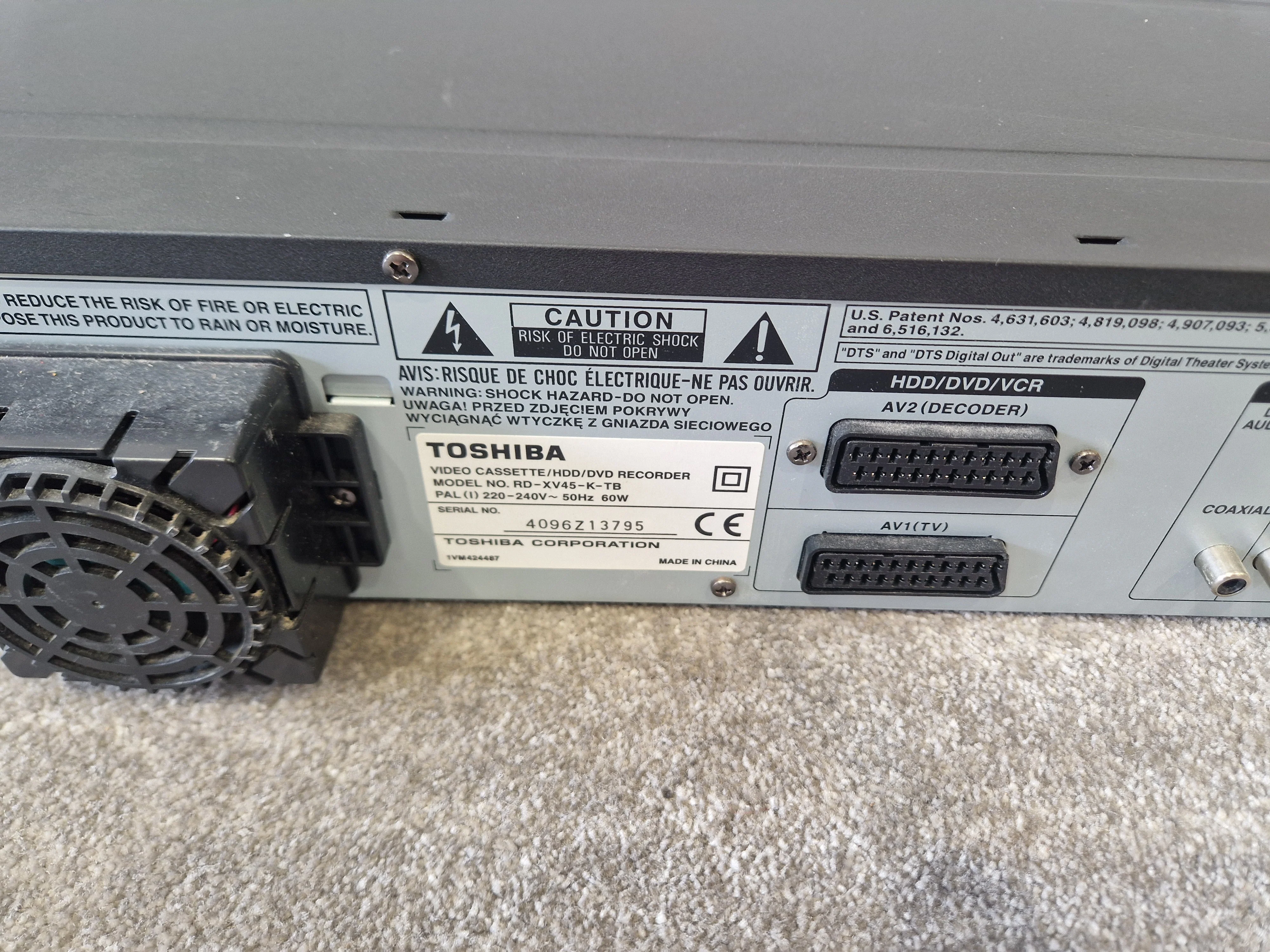 Toshiba RD-XV45 DVD/VHS/HDD Recorder – Remote & Manual – Very Good - Image 10