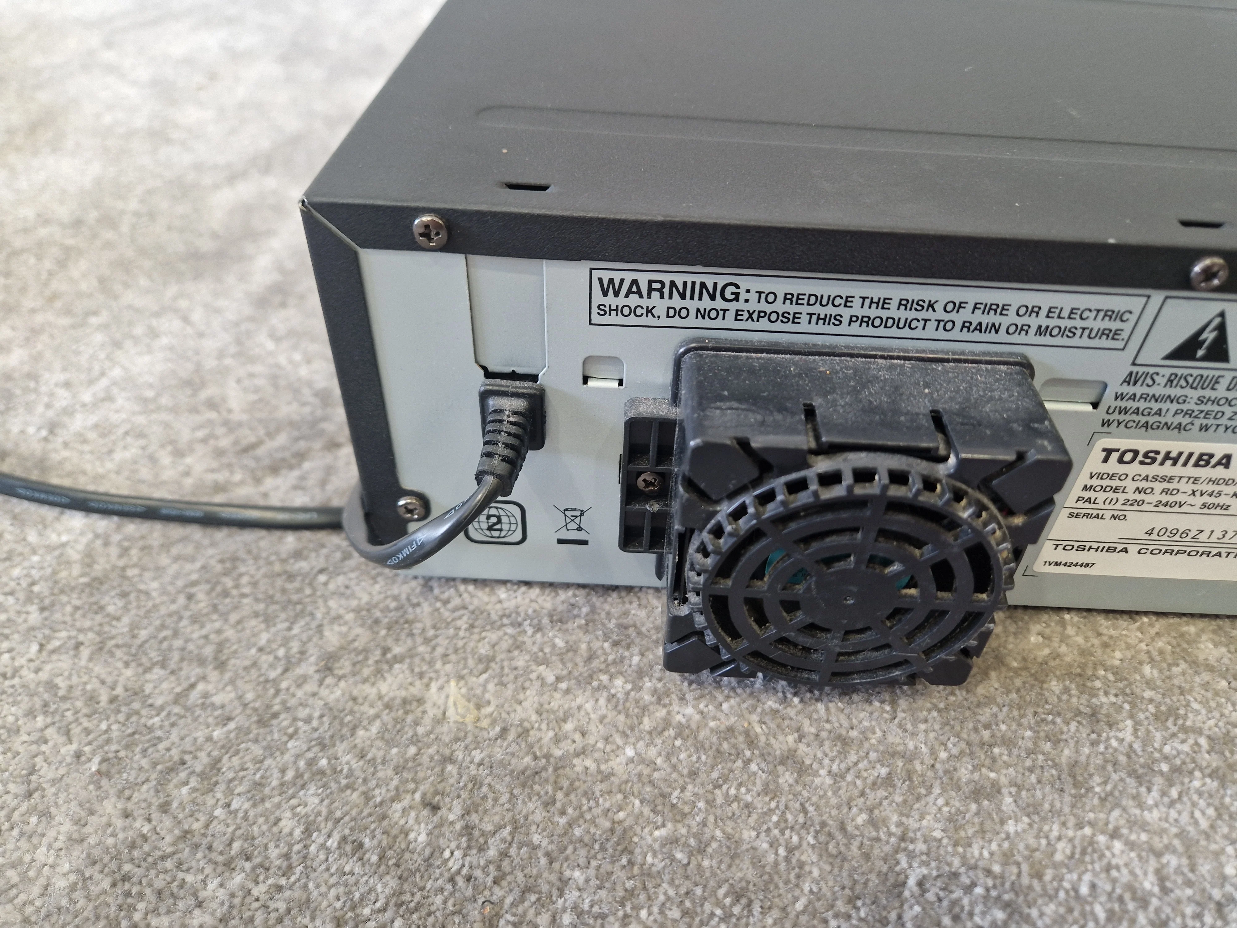Toshiba RD-XV45 DVD/VHS/HDD Recorder – Remote & Manual – Very Good - Image 11