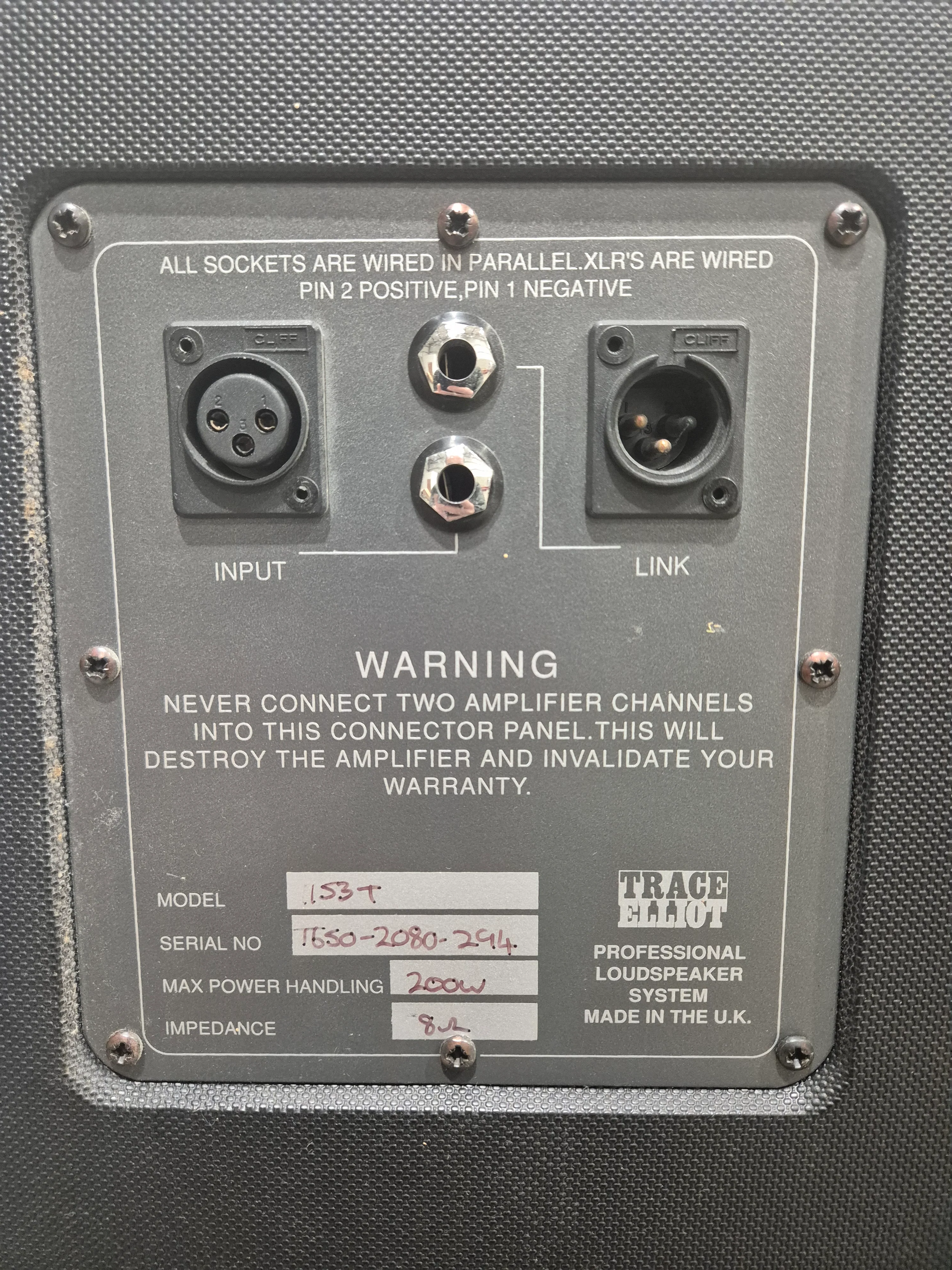 Trace Elliot 1153T Bass Amplifier - 200 Watts, 1x15" Speaker - Very Good - Image 5