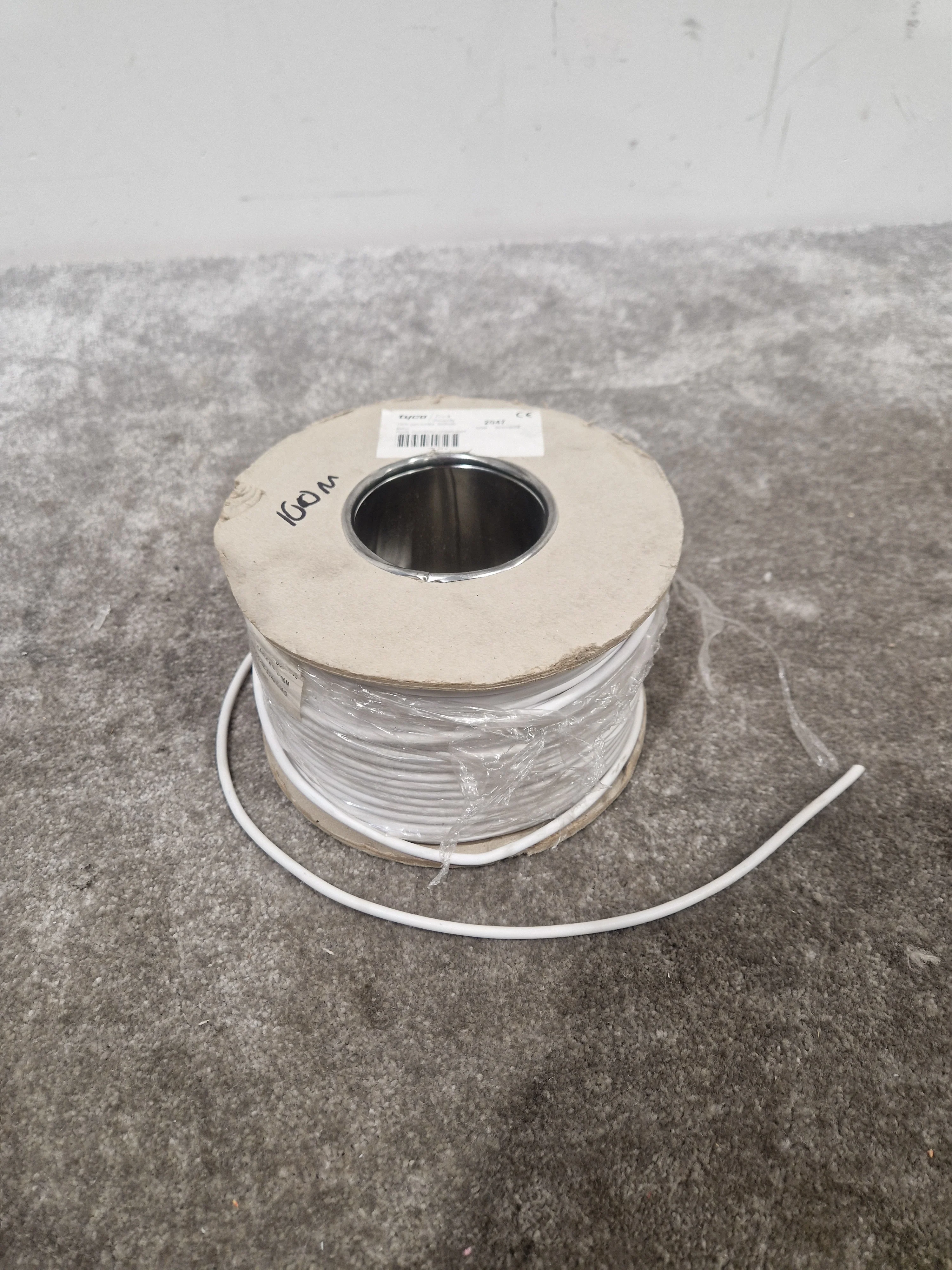 Tyco 100M Equipment Wire White - Durable Insulated Cable - Excellent - Image 2