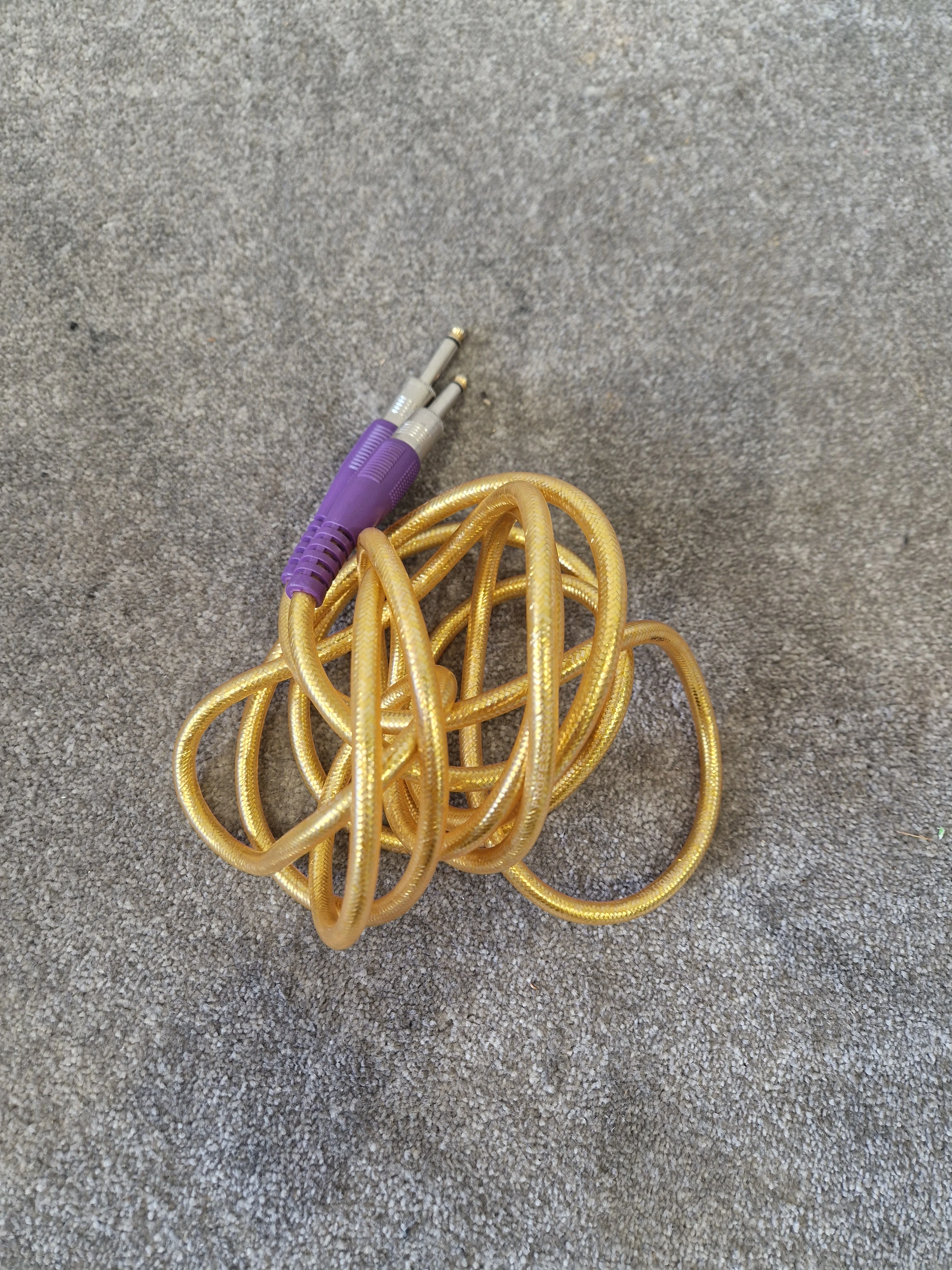 3m Gold Guitar Cable – Gold-Tipped ¼" Jack – Very Good - Image 4