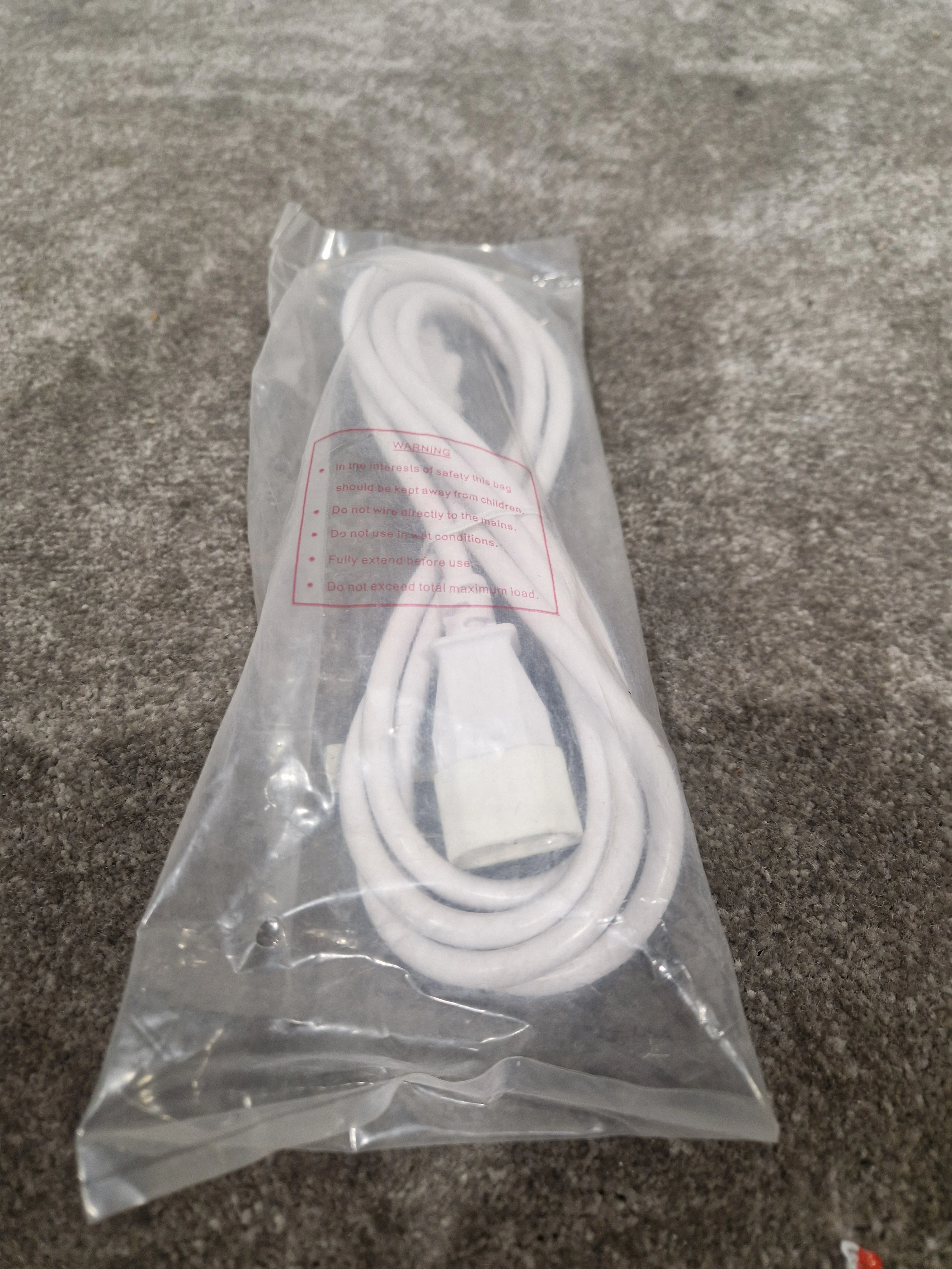 Unbranded White 3FT Kettle Lead Converter Cable - Durable Construction - Excellent - Image 5