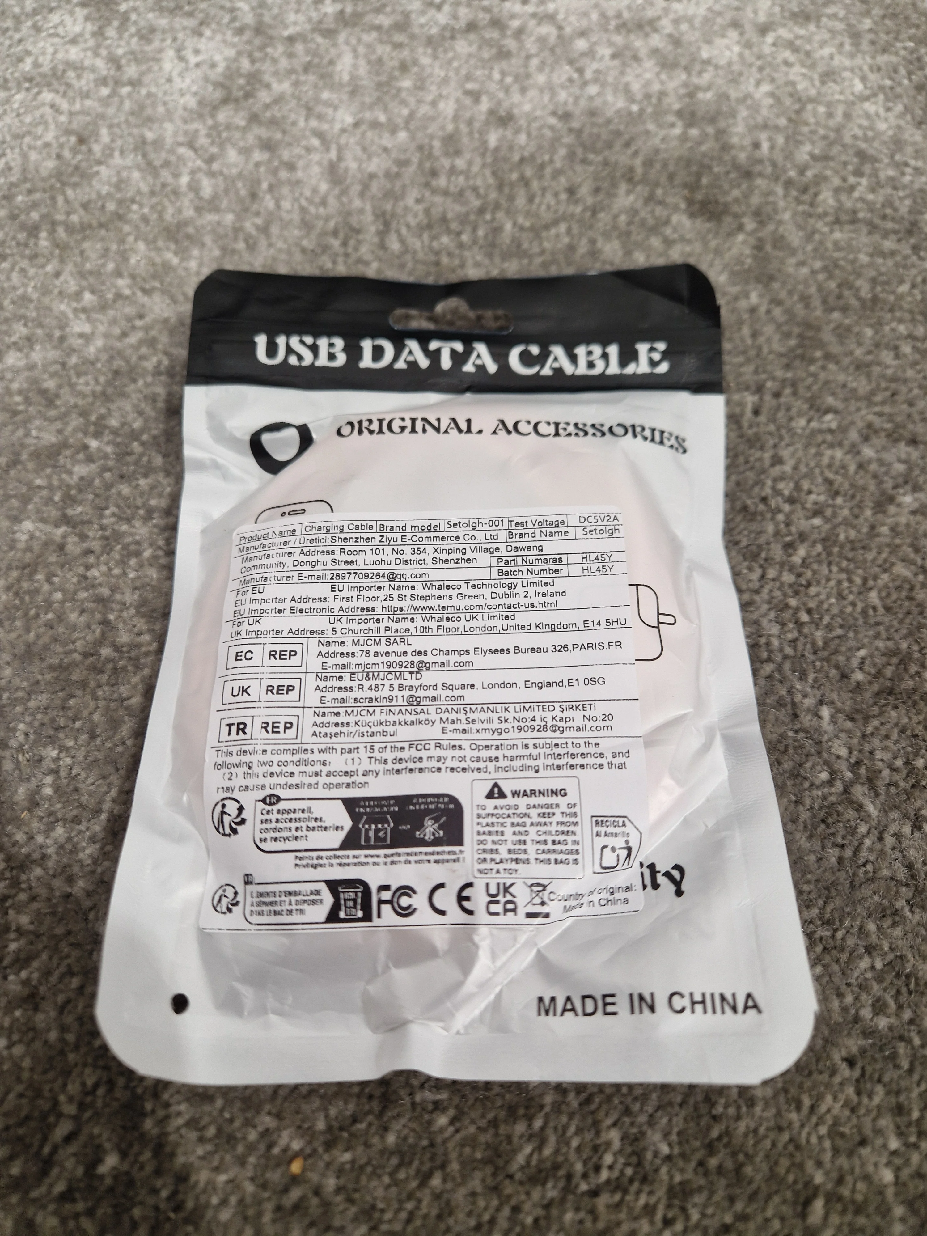 USB to Apple iPhone Lightning Cable – 2m Rose Gold Charging & Data Cable – New w/ Original Packaging - Image 2