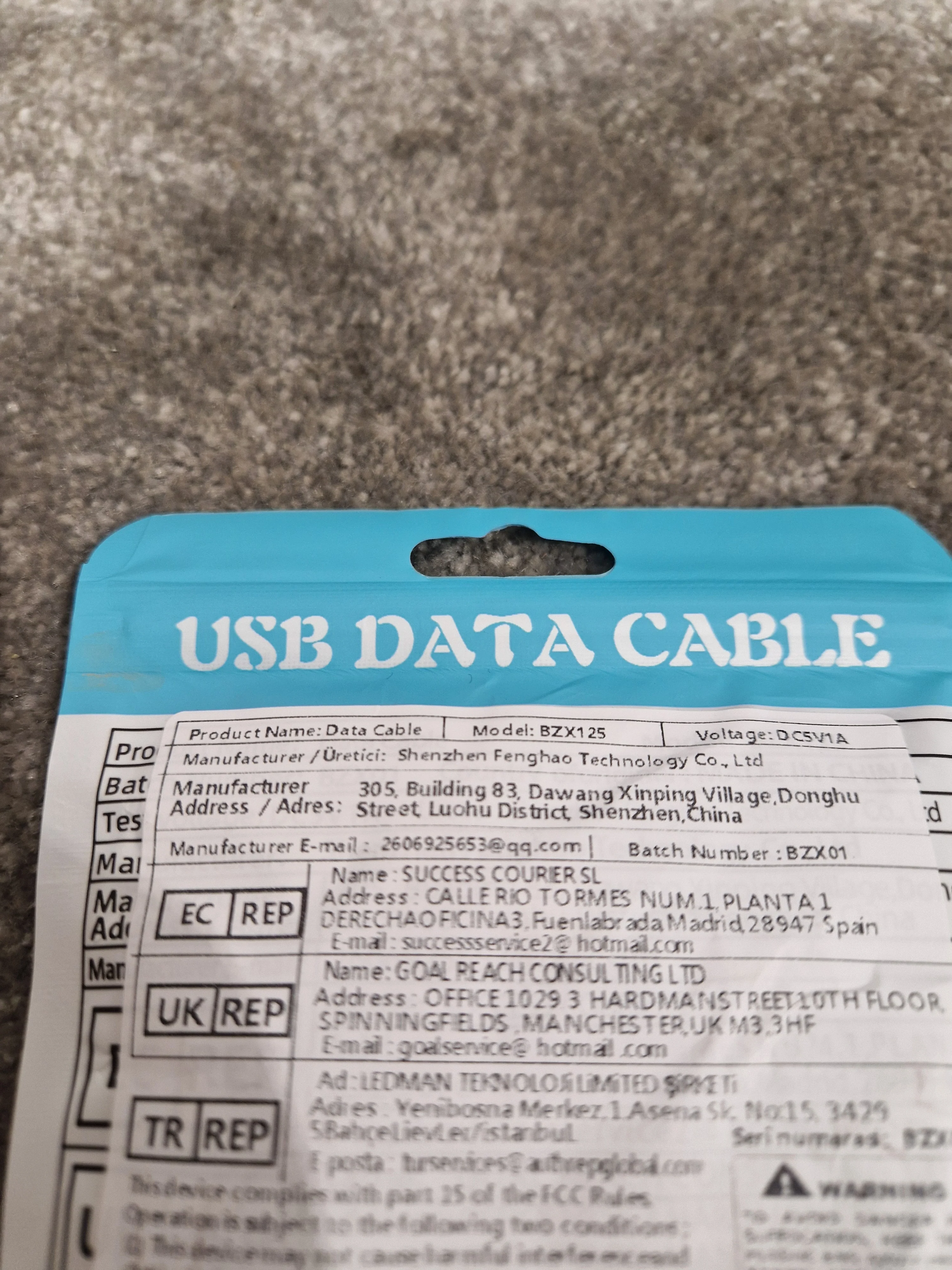 USB to USB-C Cable – 2m Blue Charging & Data Cable for Samsung, Google & Other Android Devices – New - Image 4
