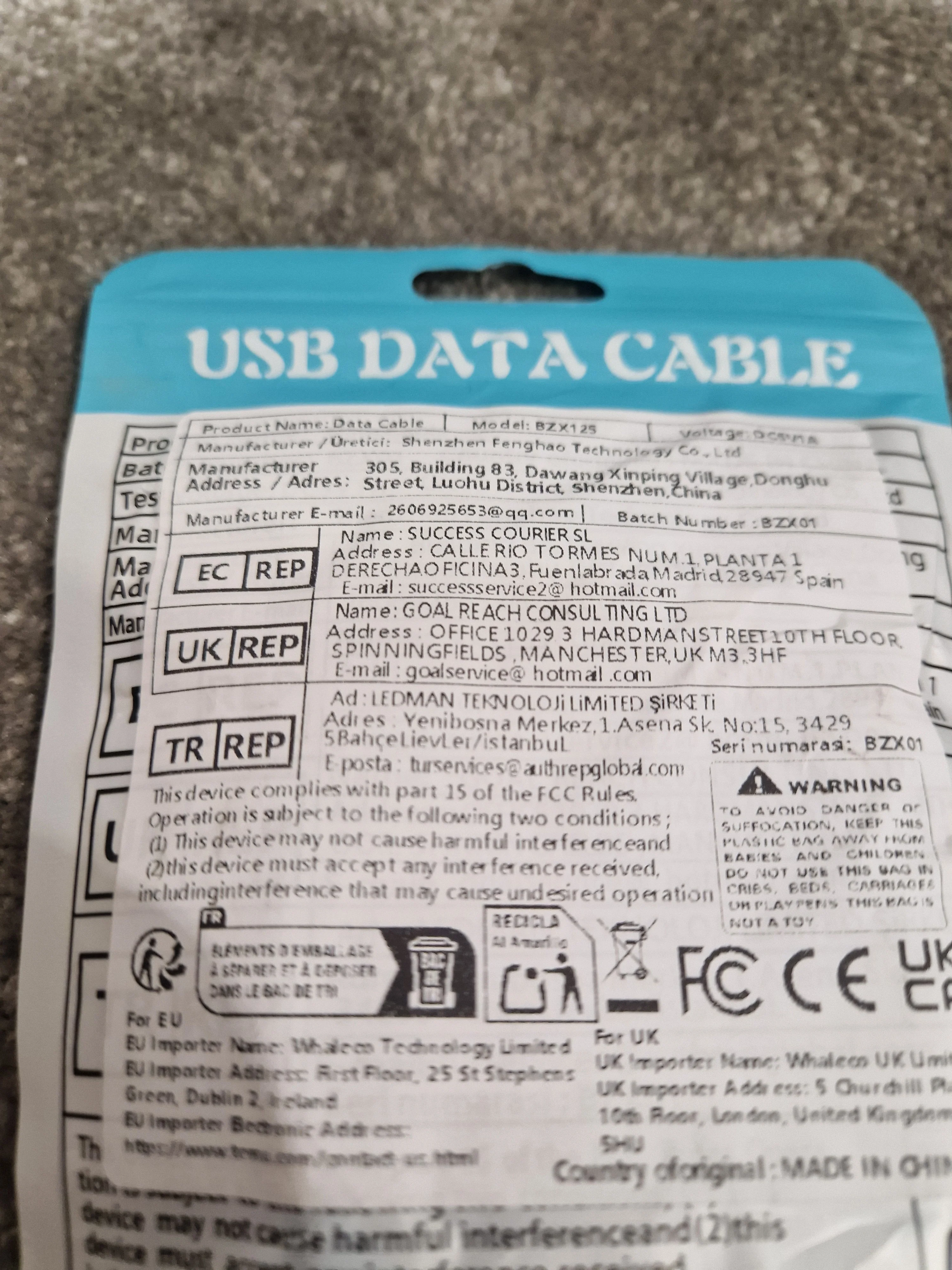 USB to USB-C Cable – 2m Blue Charging & Data Cable for Samsung, Google & Other Android Devices – New - Image 5