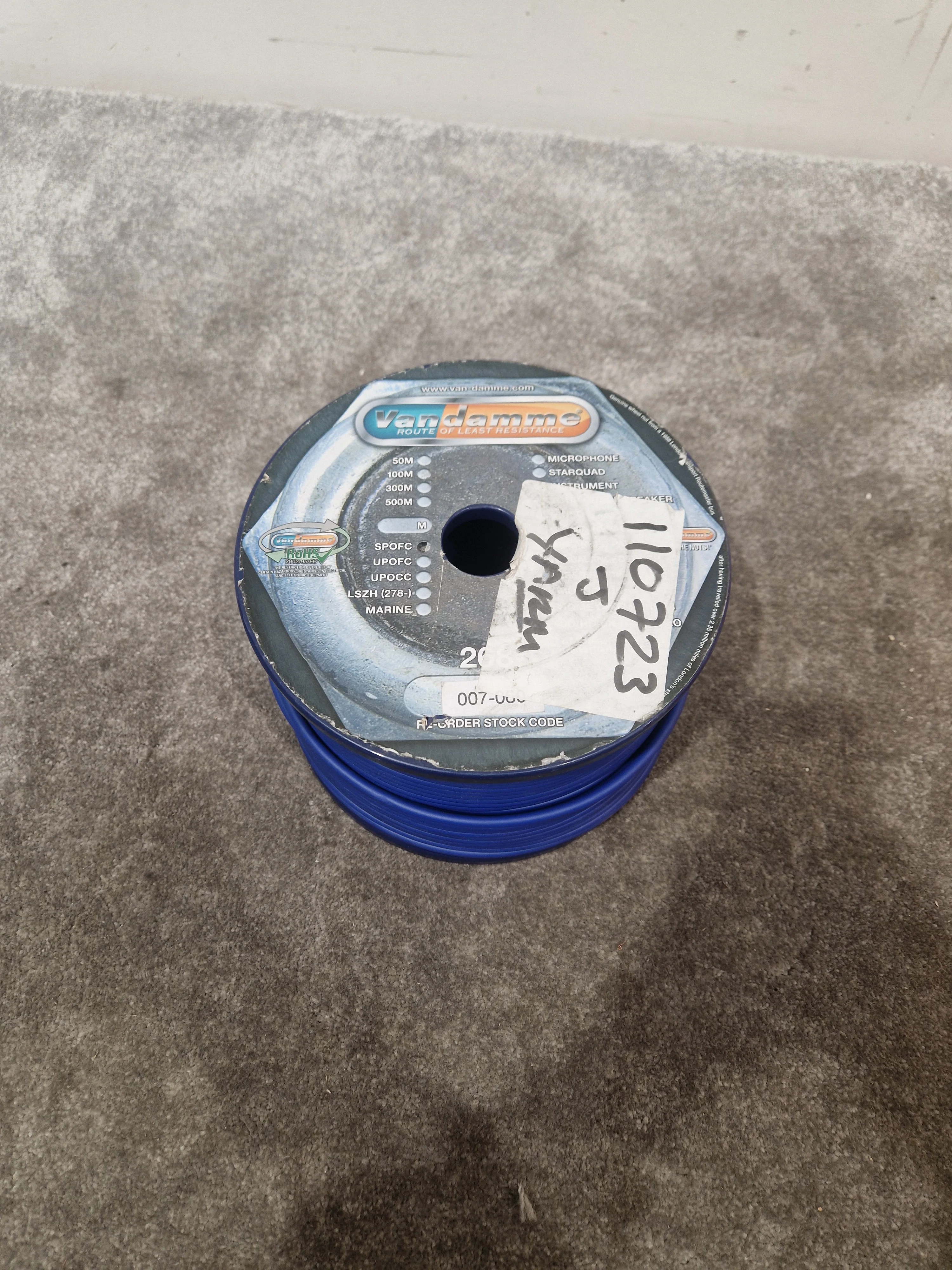 Van Damme Equipment Wire Blue 100 Metres - High-Quality Audio Cable - Excellent - Image 2