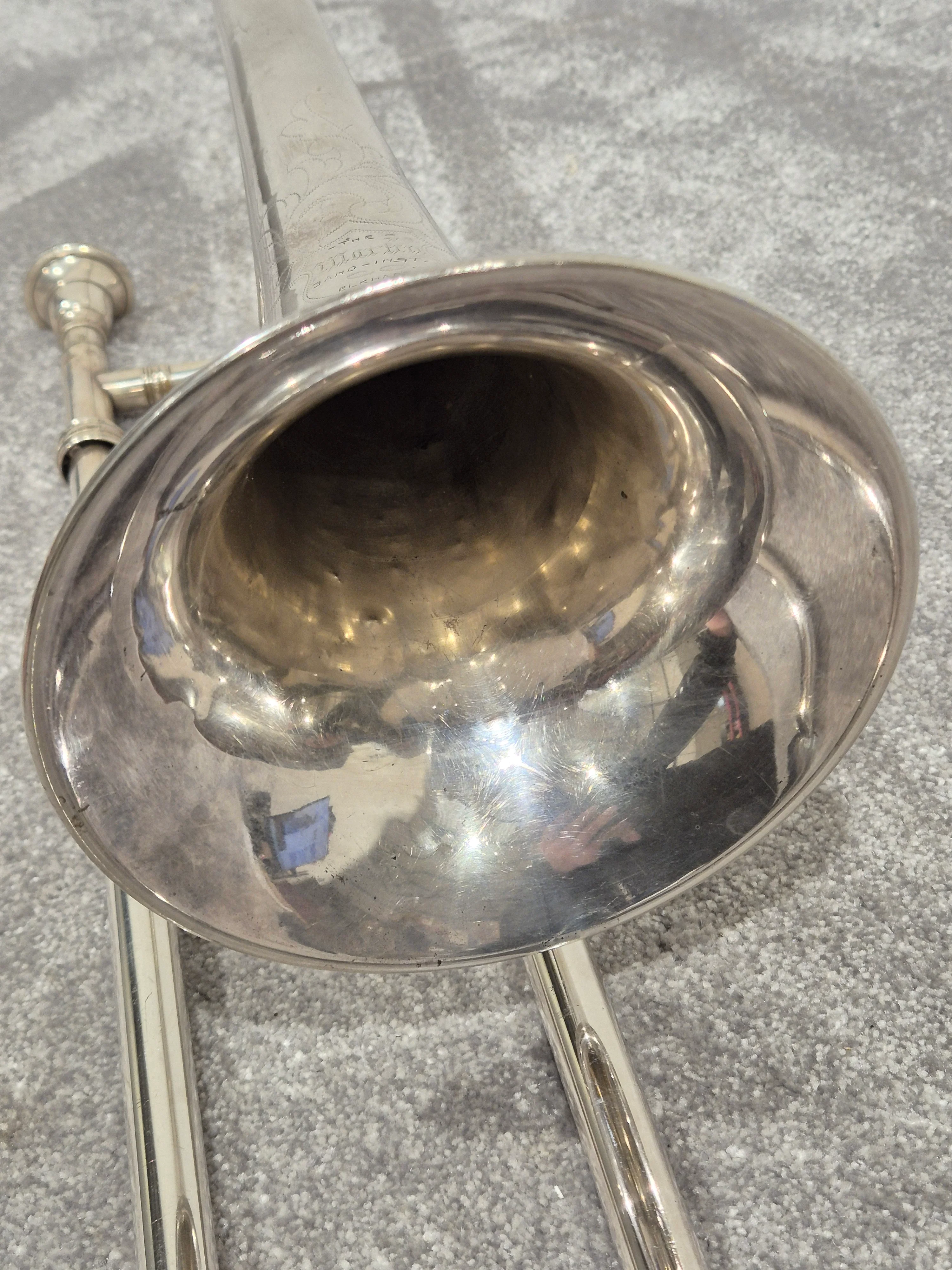 Vintage Martin Elkhart Trombone 1914 - Brass Instrument, Vintage Design - Very Good w/ Hard Case - Image 4