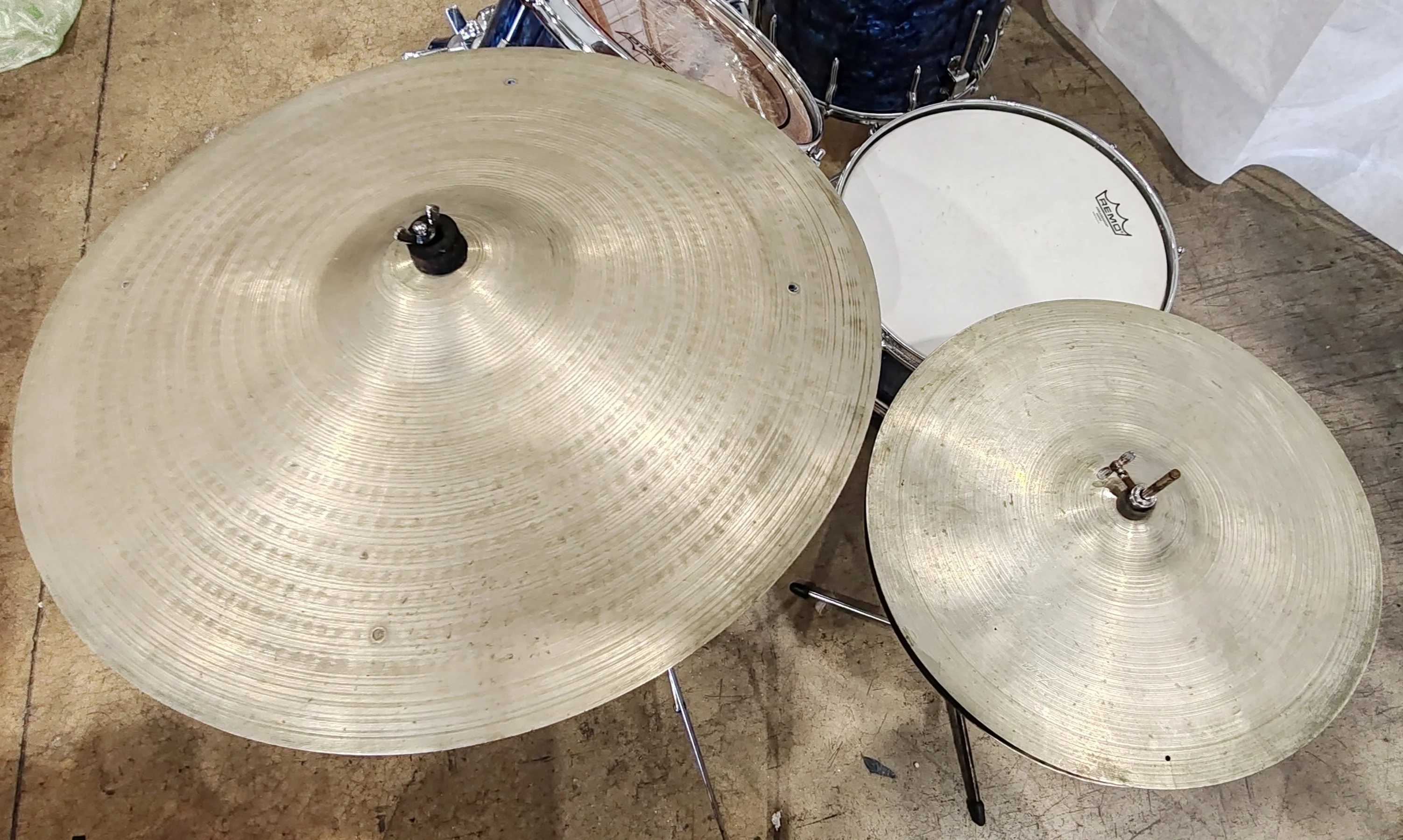 Premier Royal Ace 60s Vintage Drum Kit - 4 Piece, Remo Shells - Very Good - Image 12