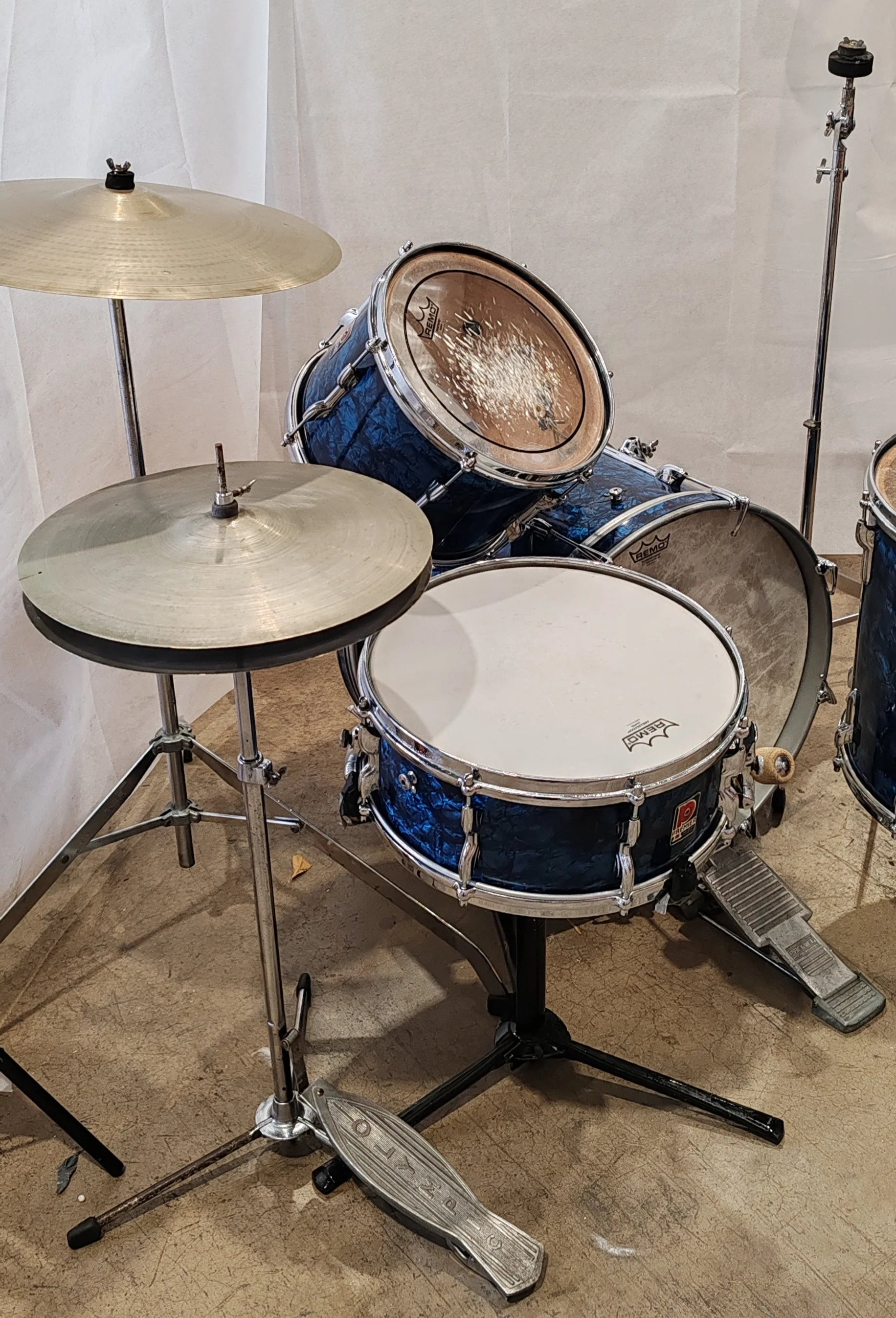 Premier Royal Ace 60s Vintage Drum Kit - 4 Piece, Remo Shells - Very Good - Image 2