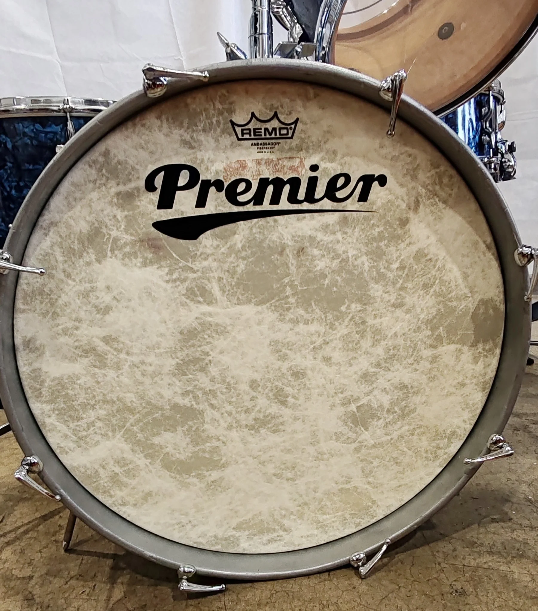 Premier Royal Ace 60s Vintage Drum Kit - 4 Piece, Remo Shells - Very Good - Image 4