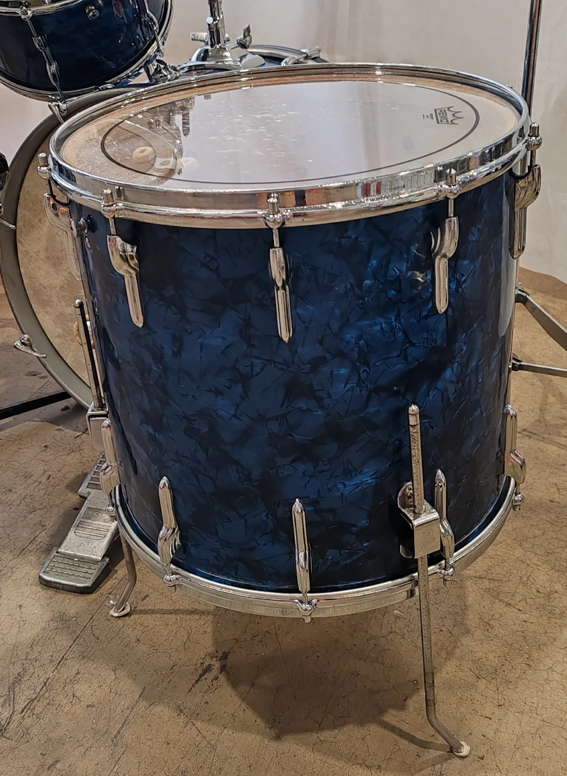 Premier Royal Ace 60s Vintage Drum Kit - 4 Piece, Remo Shells - Very Good - Image 6