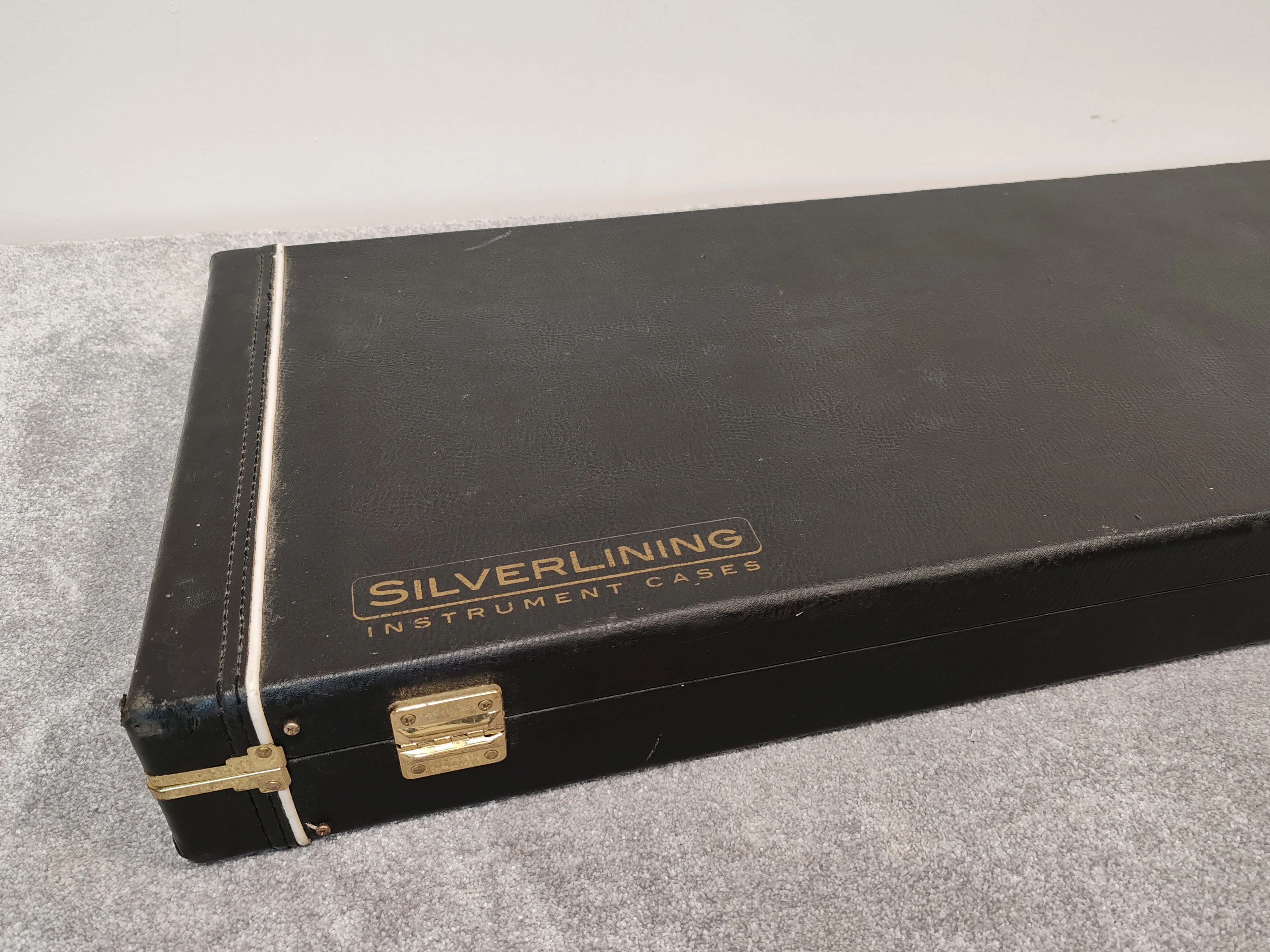 Vintage Tony Butler Signature V4 Bass Guitar, Black With Silverlining Hard Case - Image 10