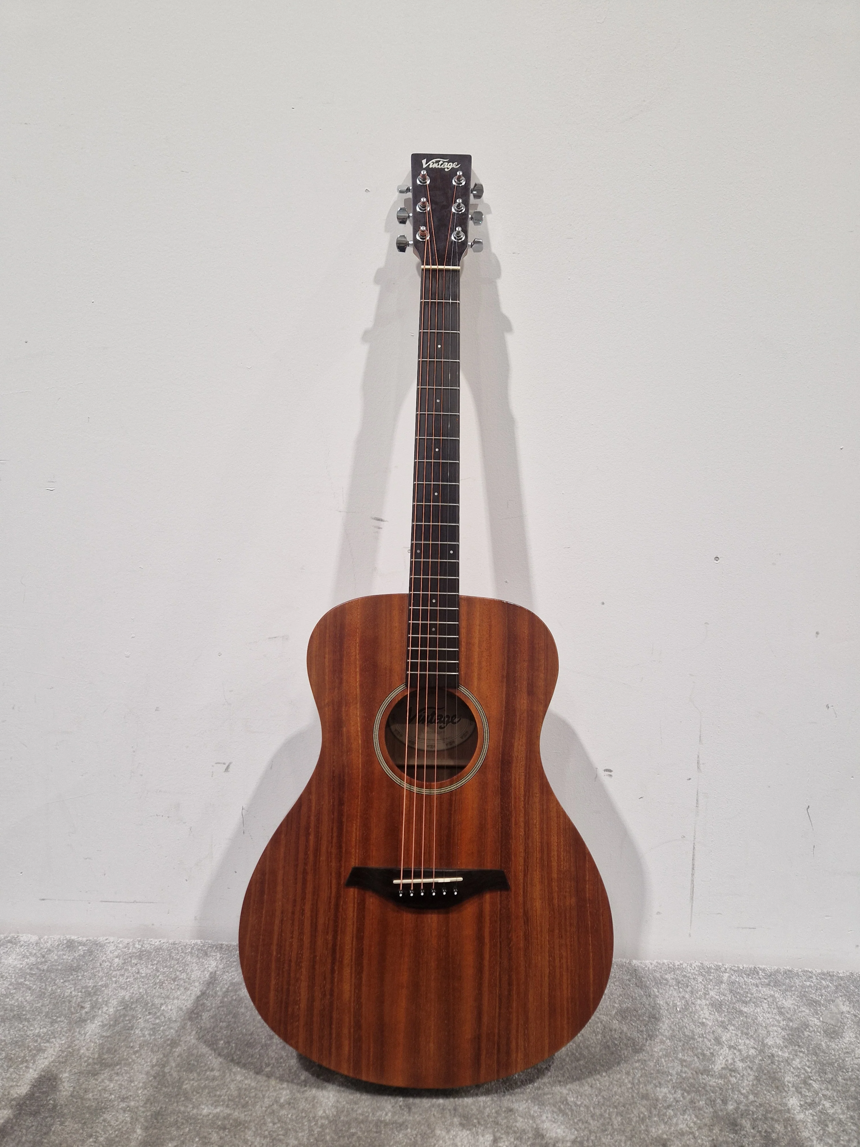 Vintage V300MHOF - Solid Mahogany Acoustic - Excellent w/ Soft Case - Image 2