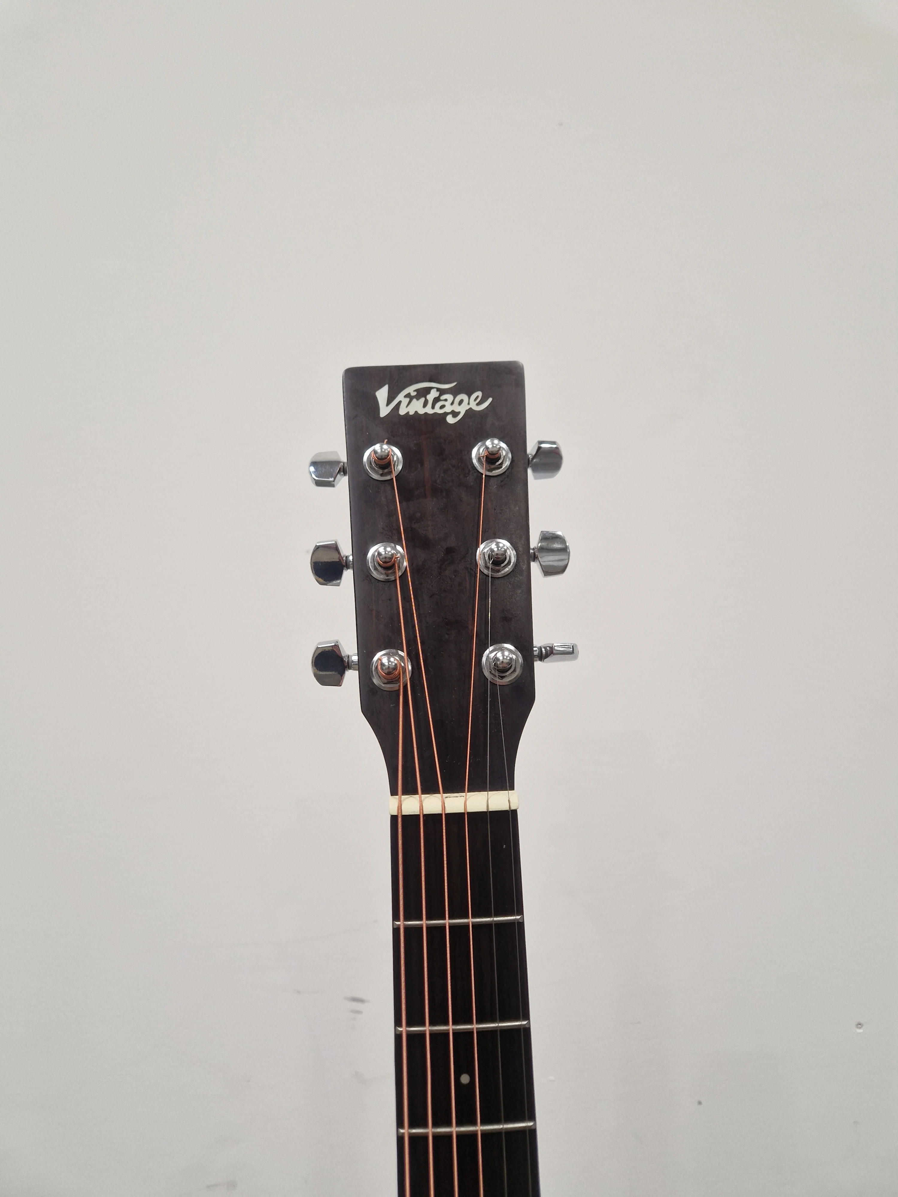 Vintage V300MHOF - Solid Mahogany Acoustic - Excellent w/ Soft Case - Image 4