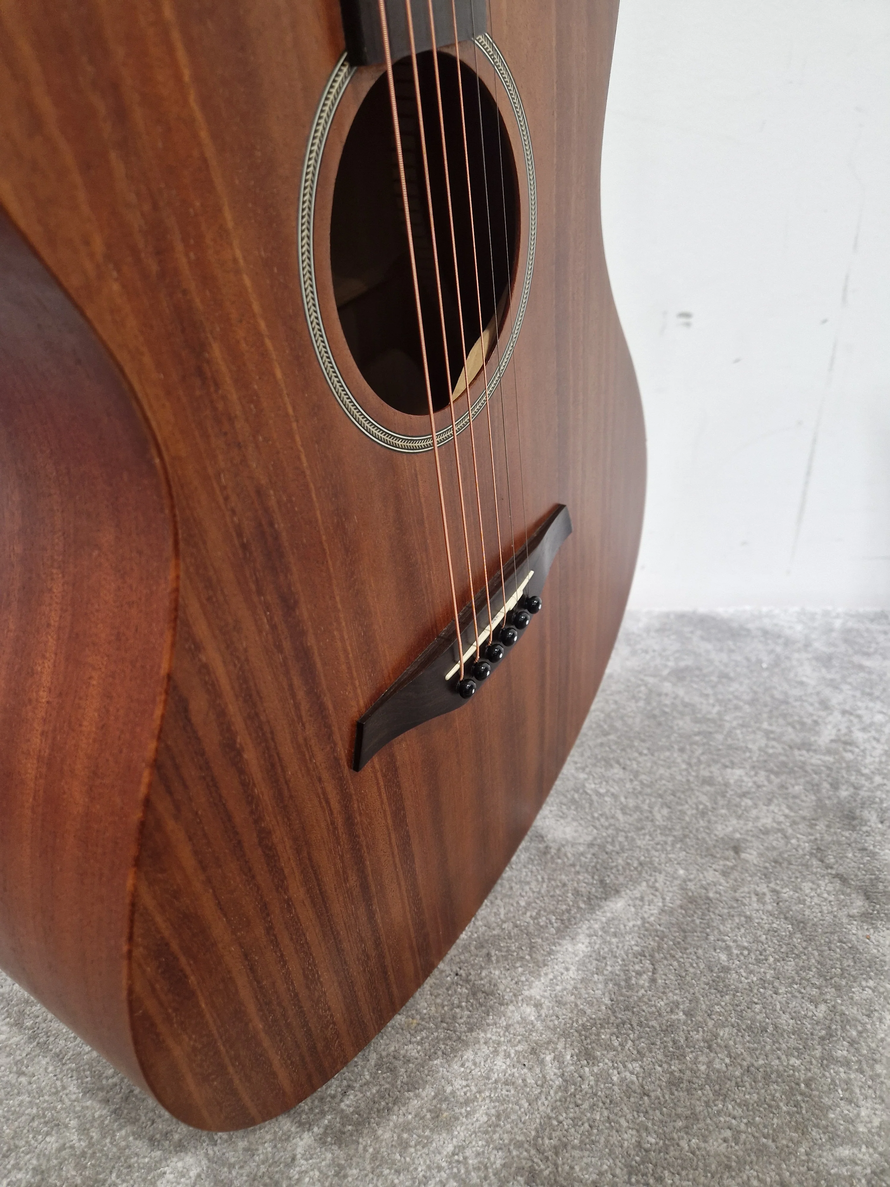 Vintage V300MHOF - Solid Mahogany Acoustic - Excellent w/ Soft Case - Image 6
