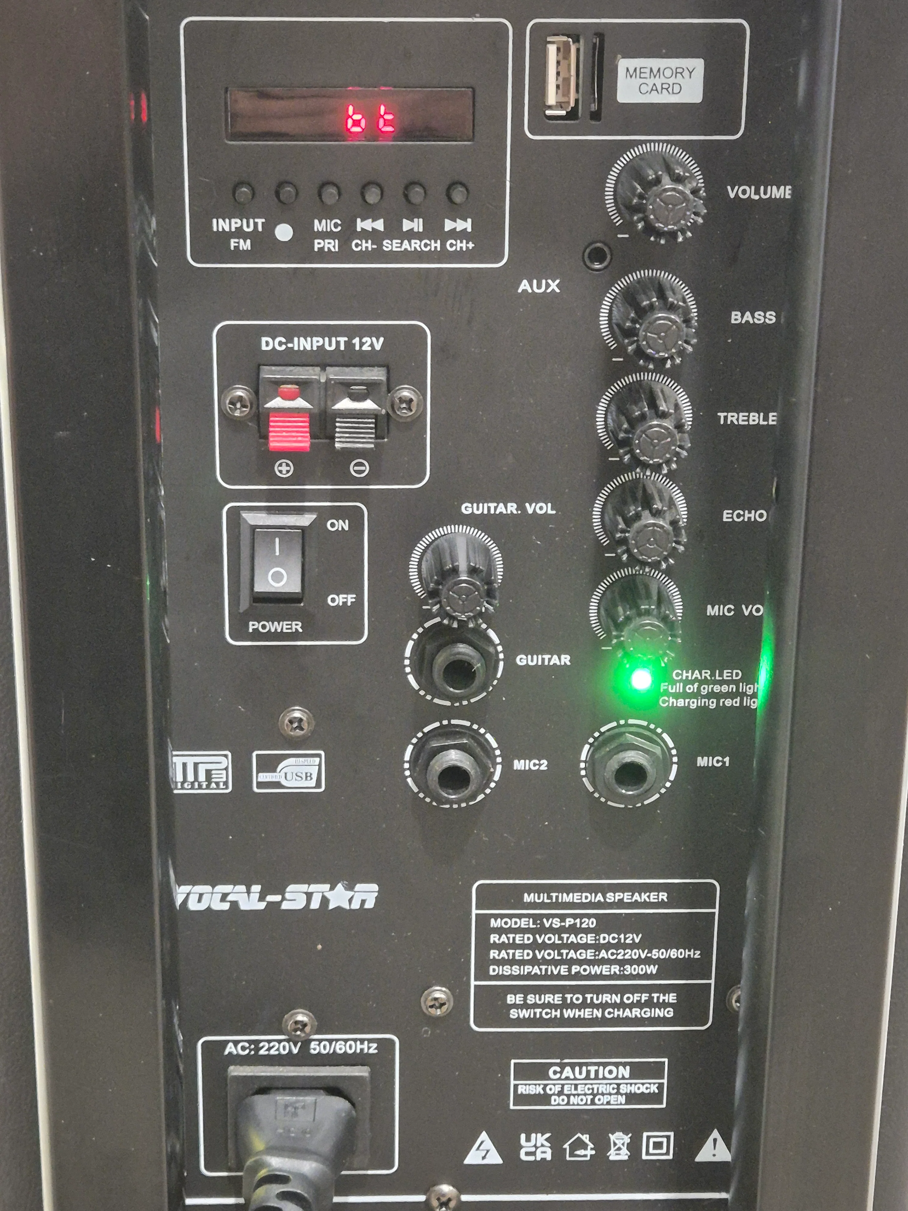 Vocal Star Speaker VS-P120 - Portable PA Speaker - Excellent w/ Power Supply - Image 6