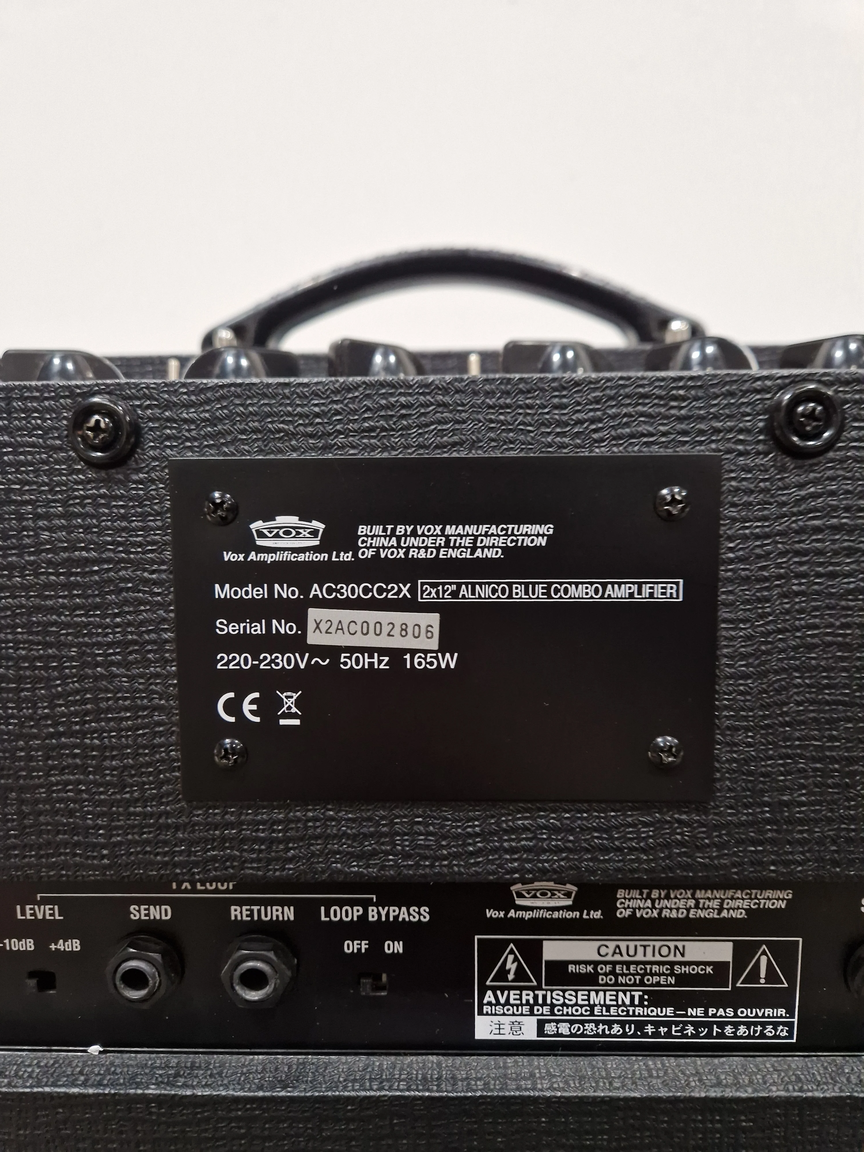 Vox AC30CC2X - Guitar Amplifier - 2x12" Alnico Blue Combo - Excellent w/ Footswitch & Cables - Image 17