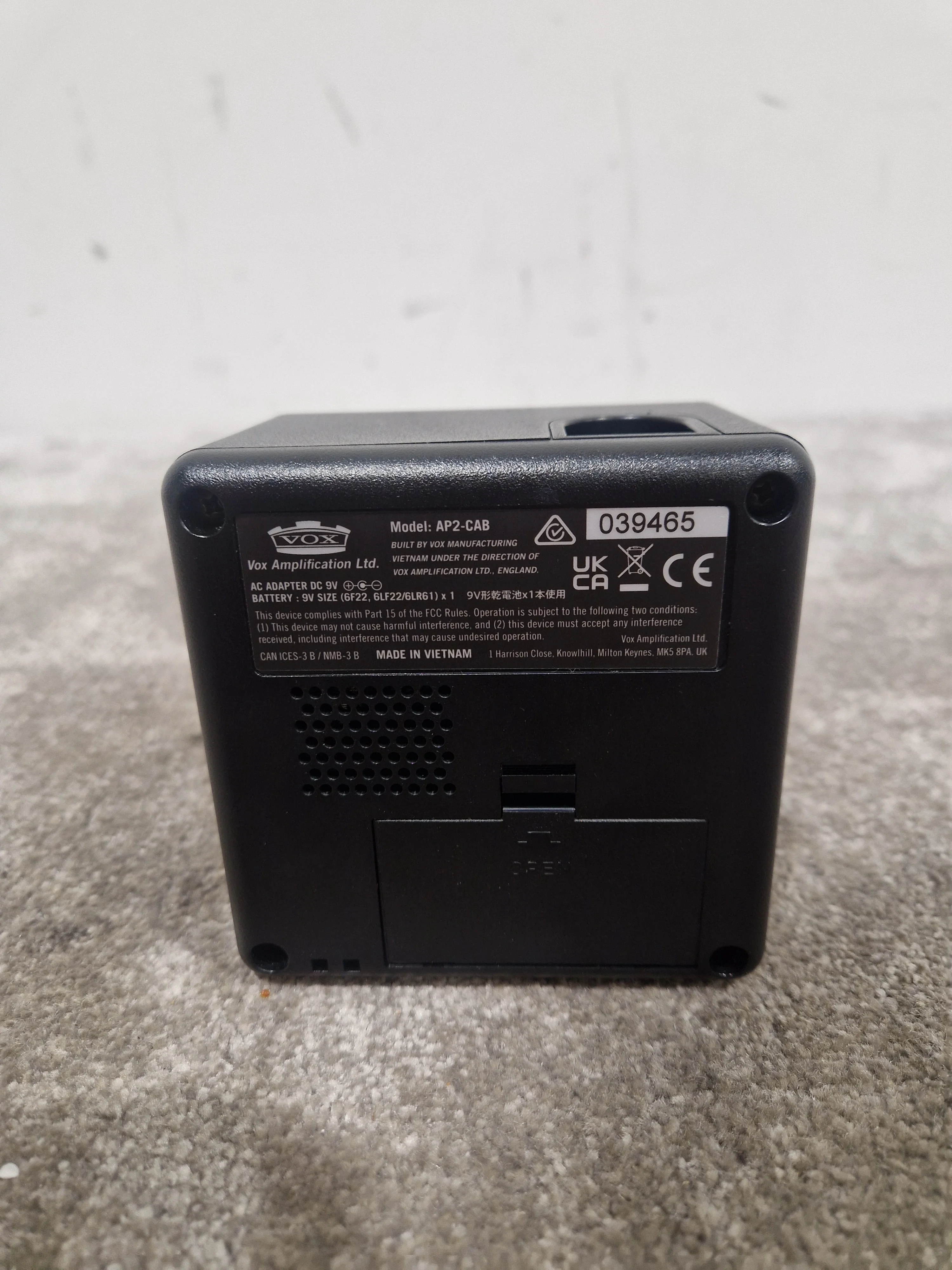 Vox Amplug Clean & Cabinet - Headphone Amp & Cabinet - Black - Excellent - Image 7