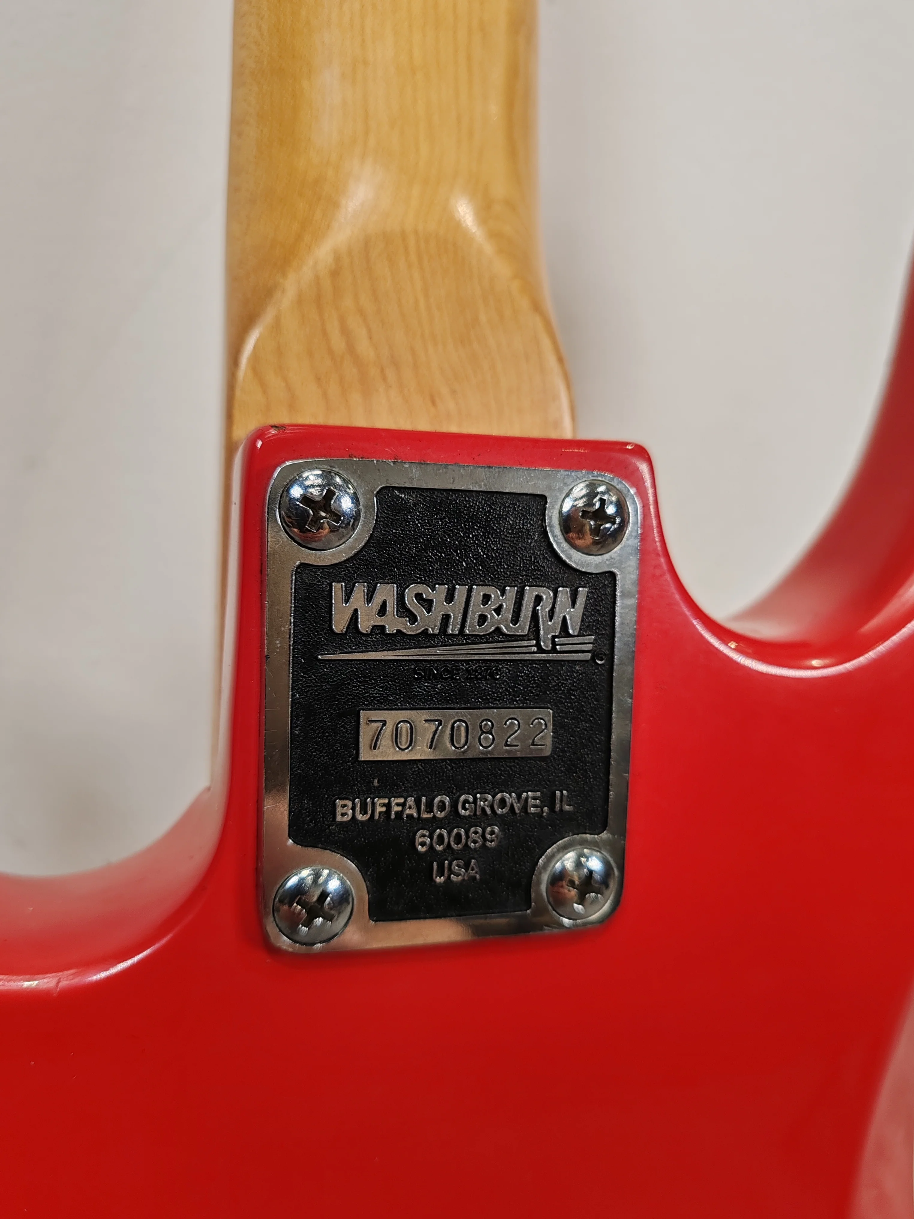 Washburn Junior G-JR-V Electric Guitar - Red Solid Body, Rosewood Fretboard - Good w/ Soft Case - Image 10