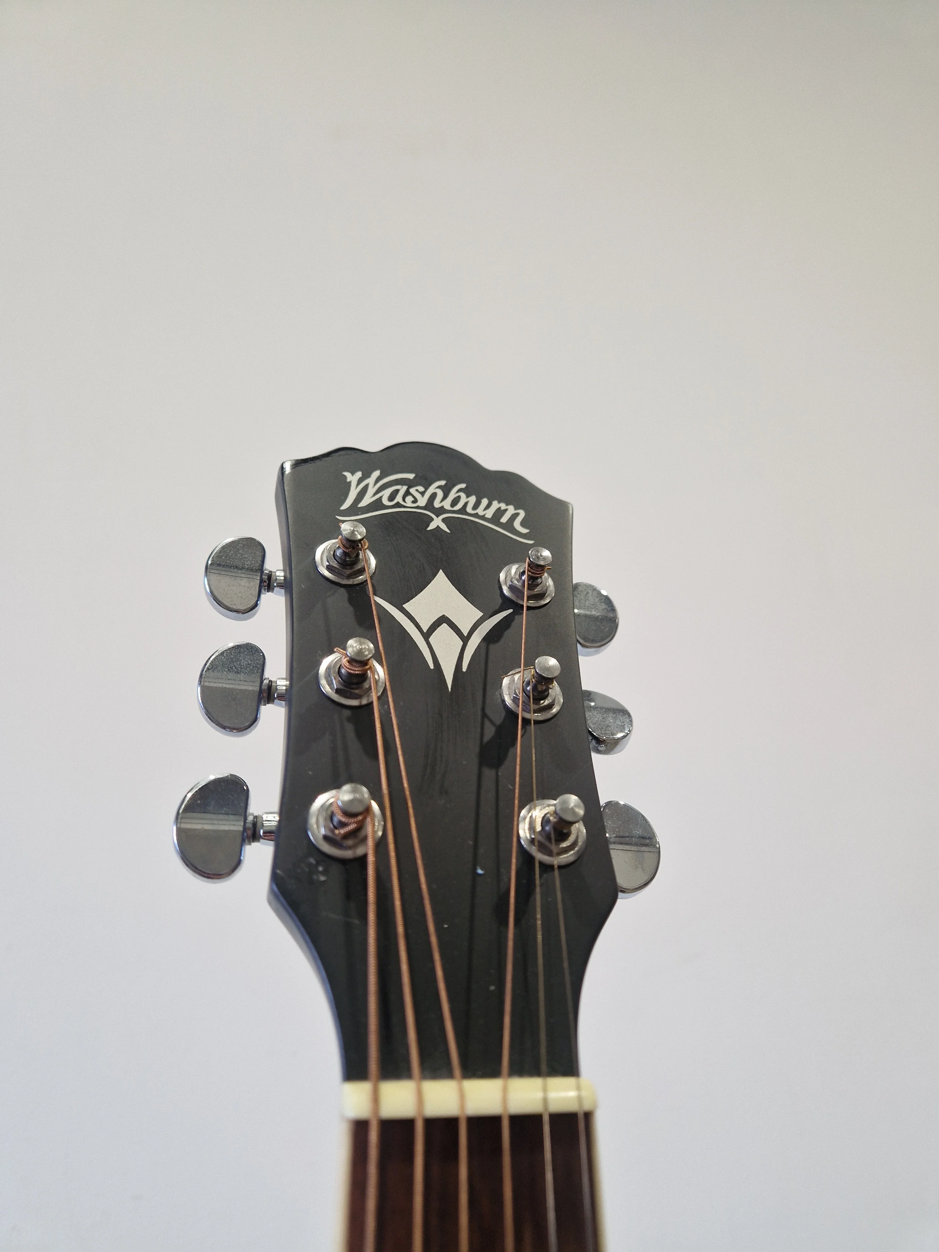 Washburn WD7S - Acoustic Guitar - Black - Excellent - Image 2