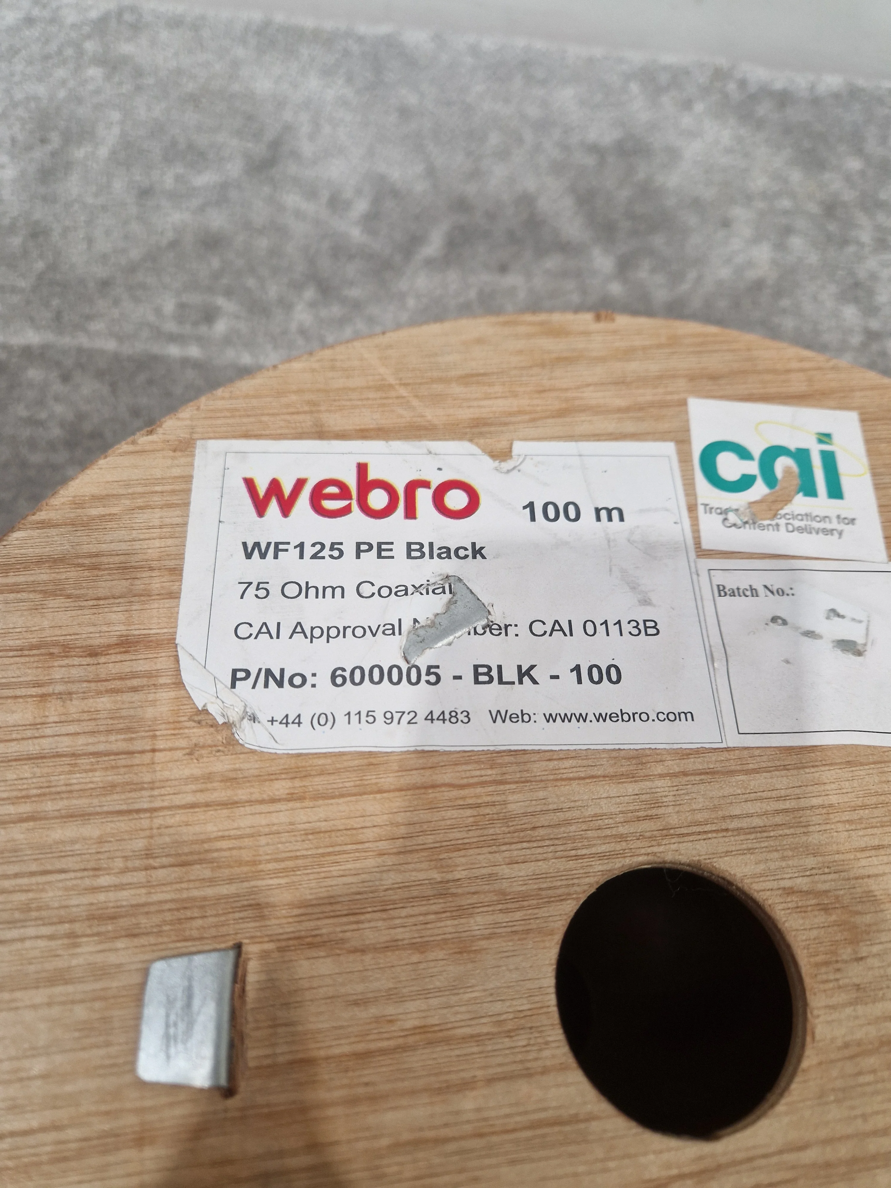 Webro 100M Black Equipment Wire - High-Durability Cable - Excellent - Image 3