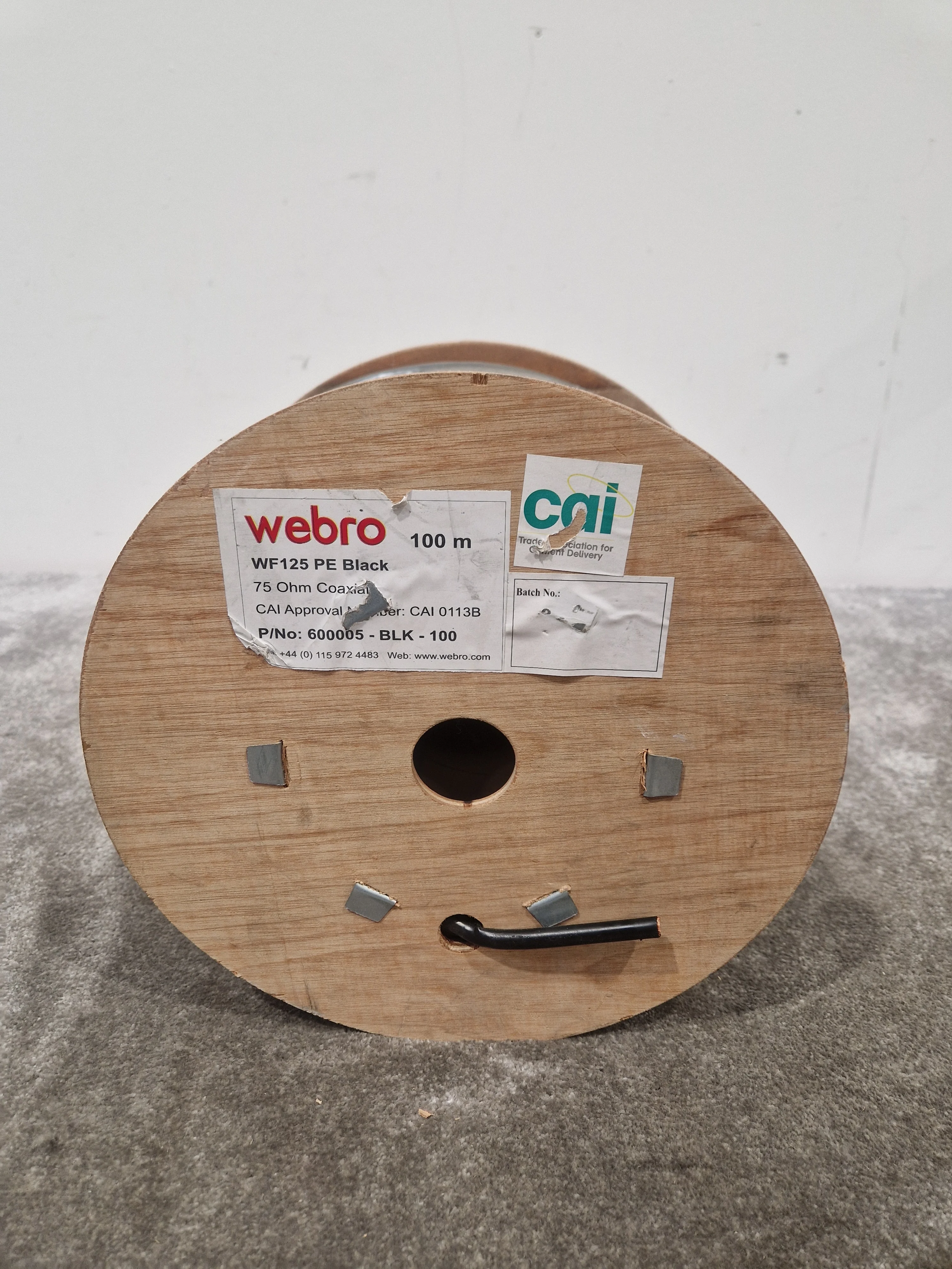 Webro 100M Black Equipment Wire - High-Durability Cable - Excellent - Image 4