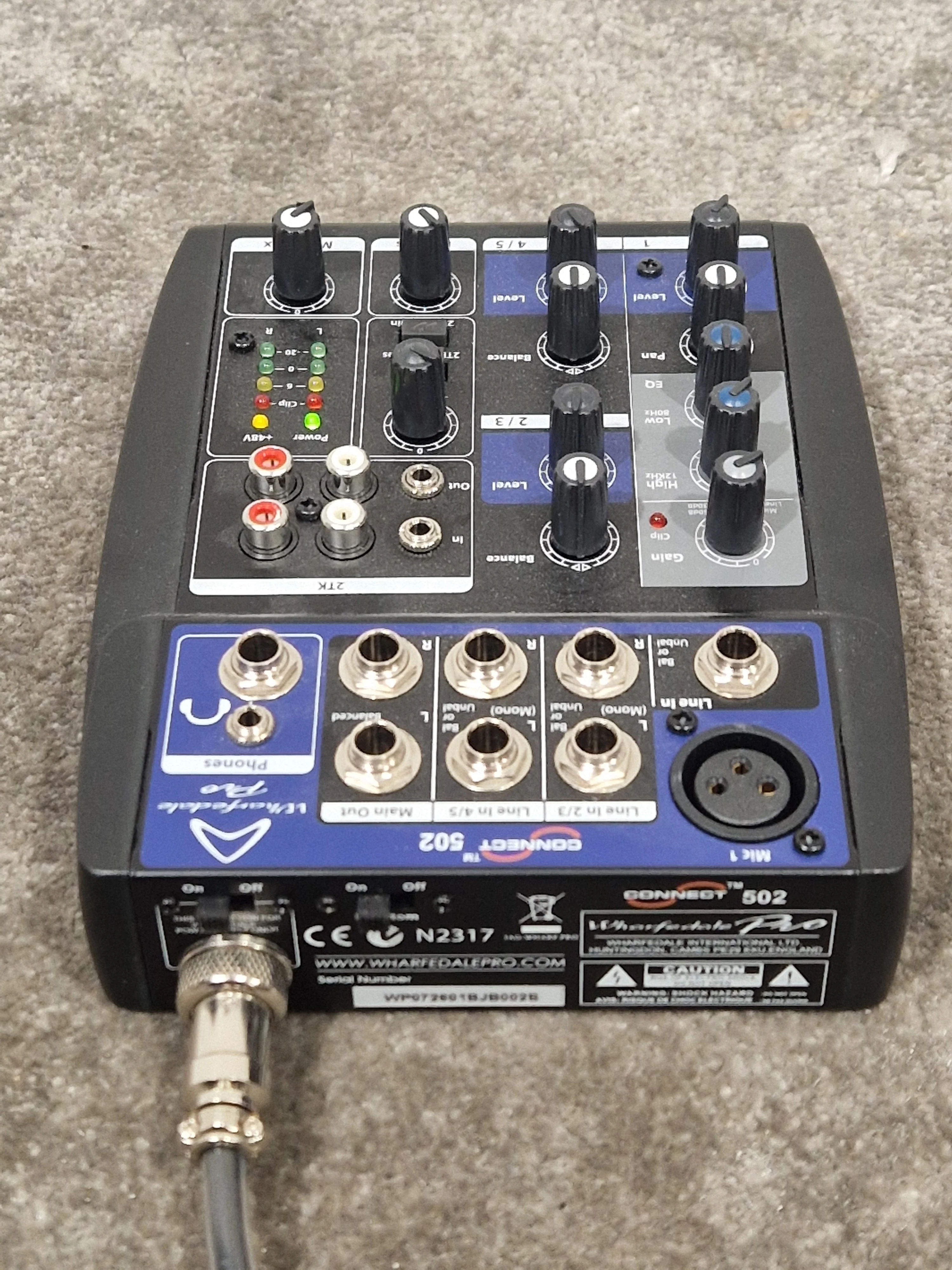 Wharfedale Pro Connect 502 Compact Mixer - 5-Channel Audio Control - Excellent w/ Original Box & Power Supply - Image 2