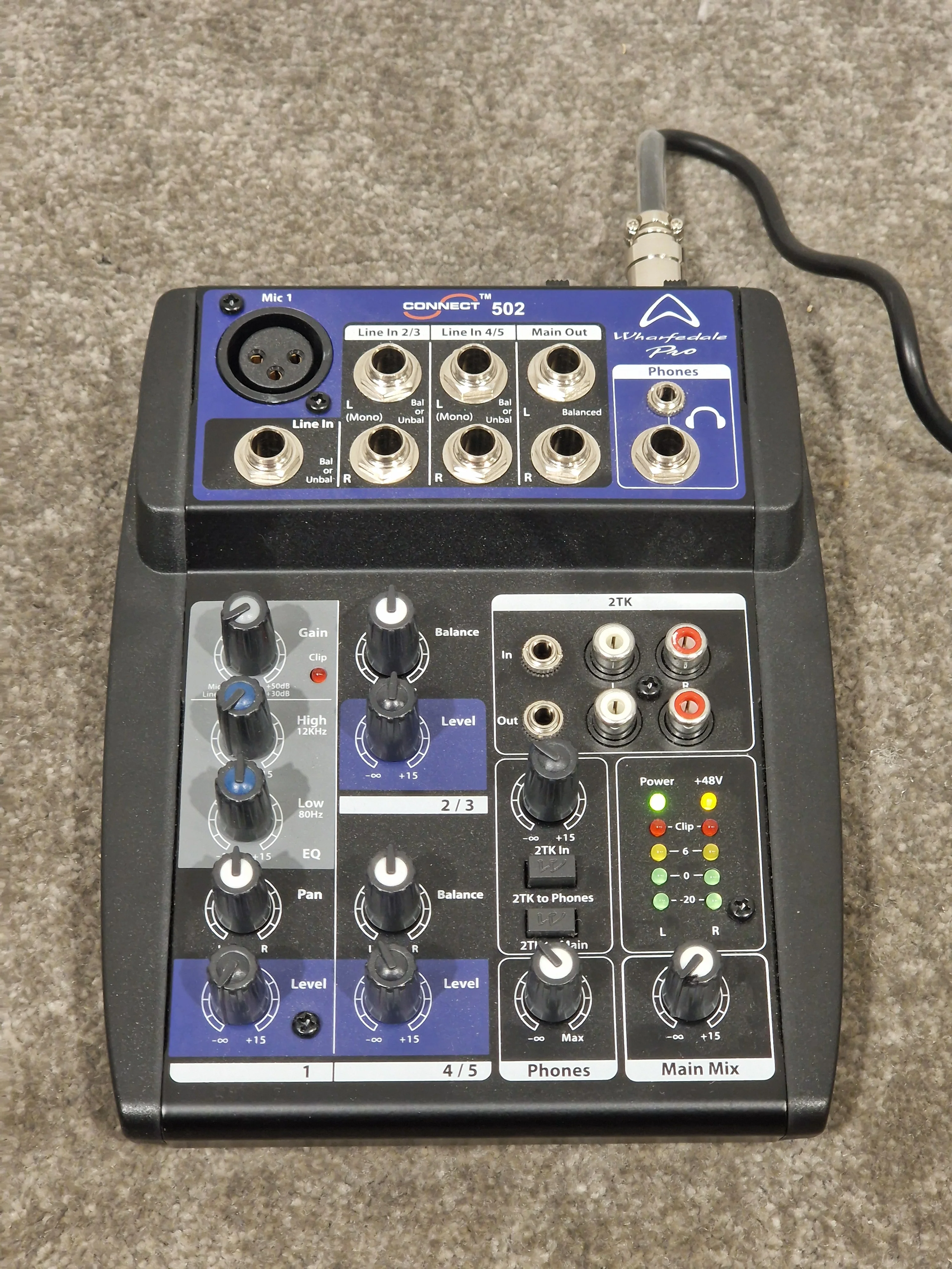 Wharfedale Pro Connect 502 Compact Mixer - 5-Channel Audio Control - Excellent w/ Original Box & Power Supply - Image 6