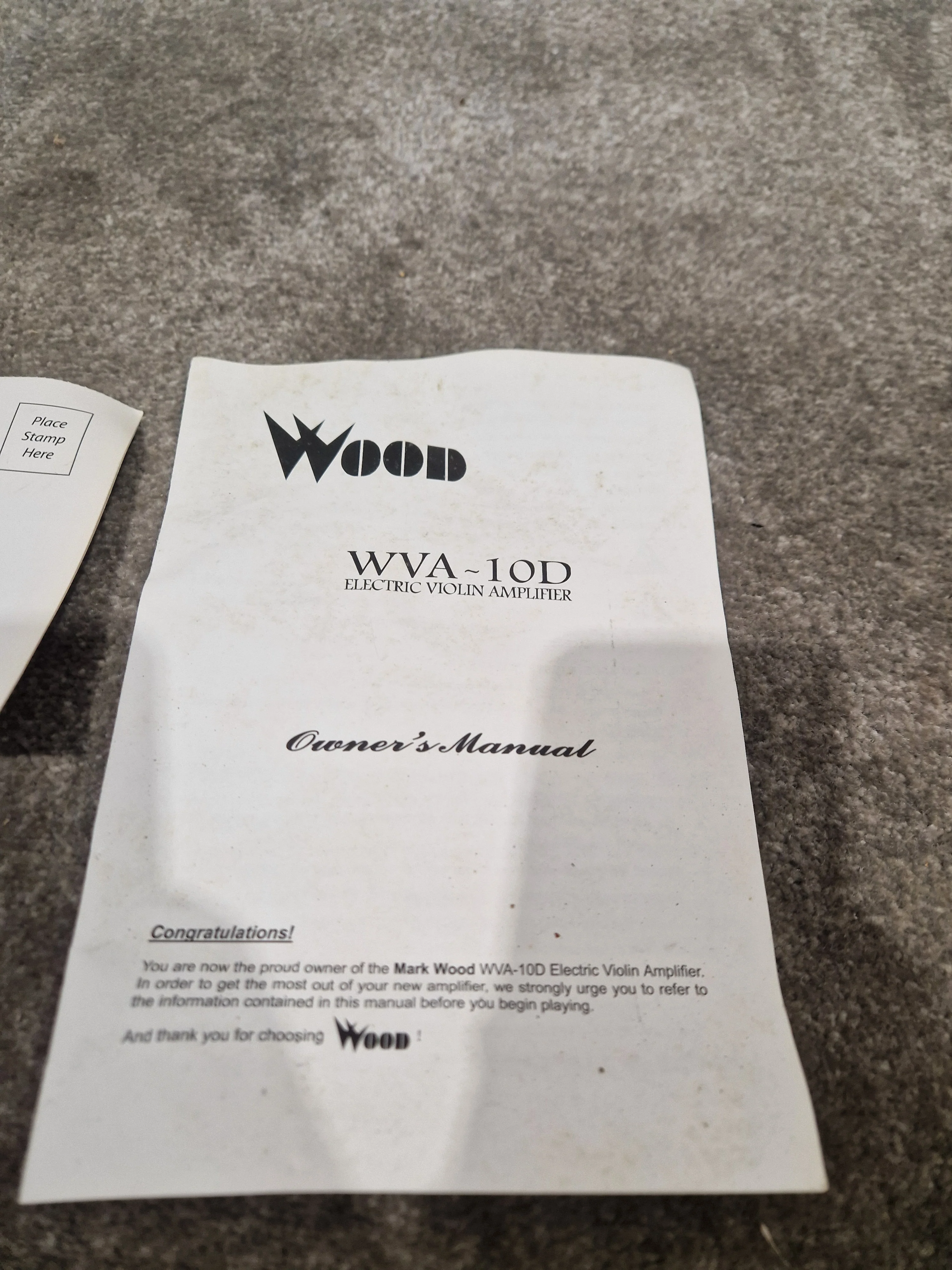 Wood WVA-10D - Electric Violin Amplifier - 10 Watt - Excellent w/ Original Box , American To UK Plug Converter - Image 11