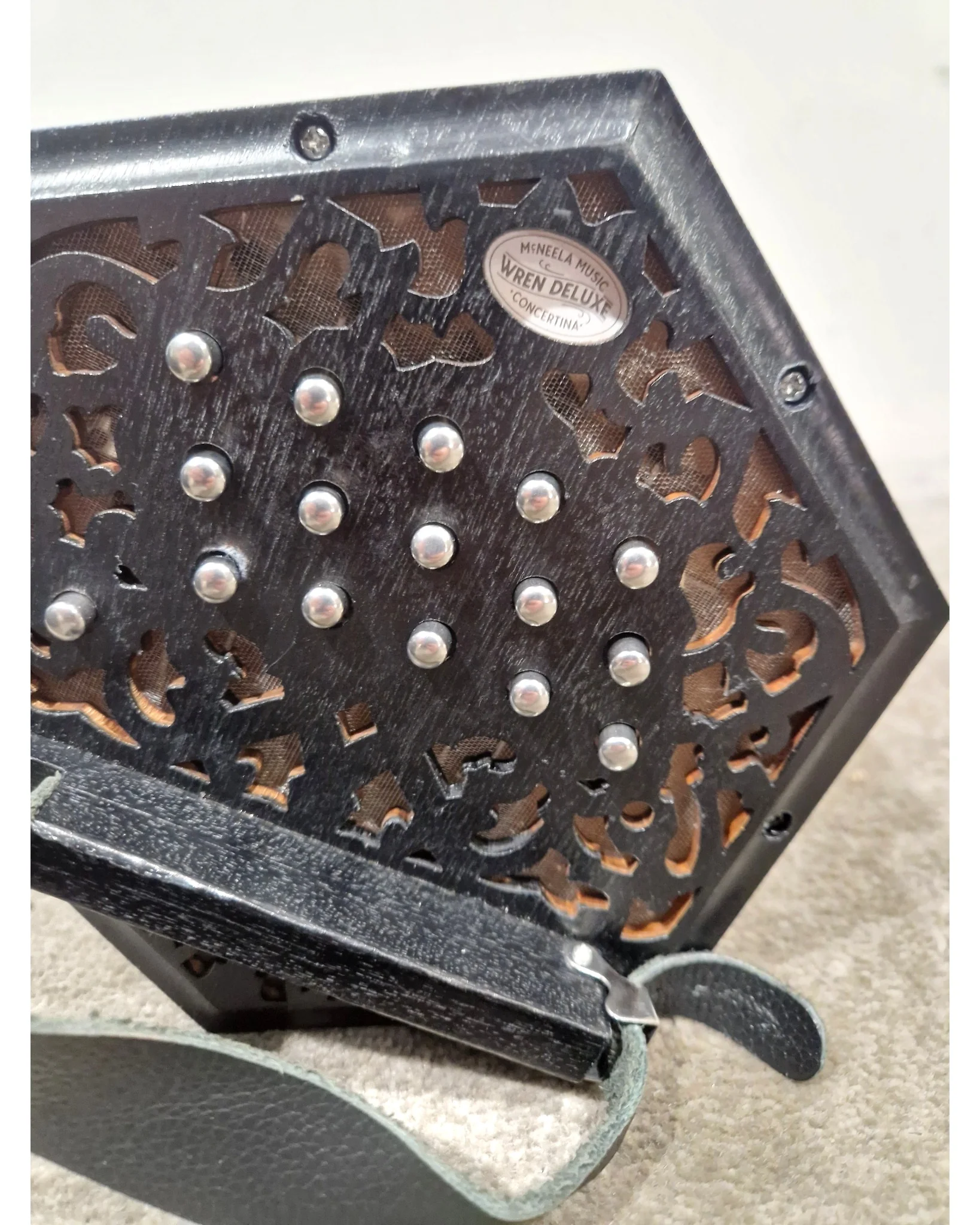 Wren Deluxe Concertina - Concertina - Black - Excellent w/ Hard Case & Original Box - Image 7