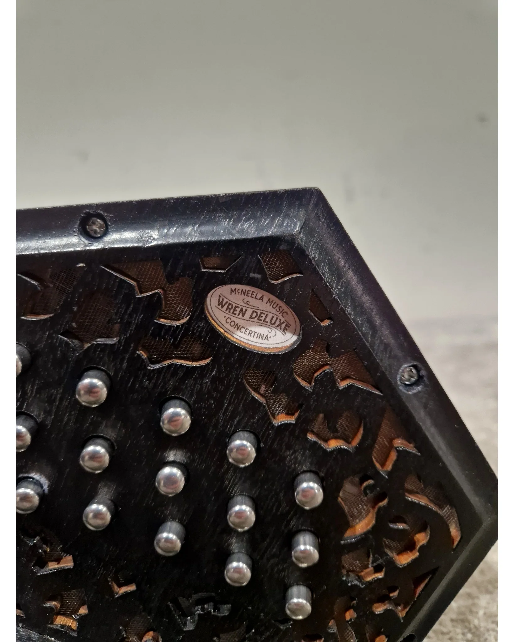 Wren Deluxe Concertina - Concertina - Black - Excellent w/ Hard Case & Original Box - Image 8