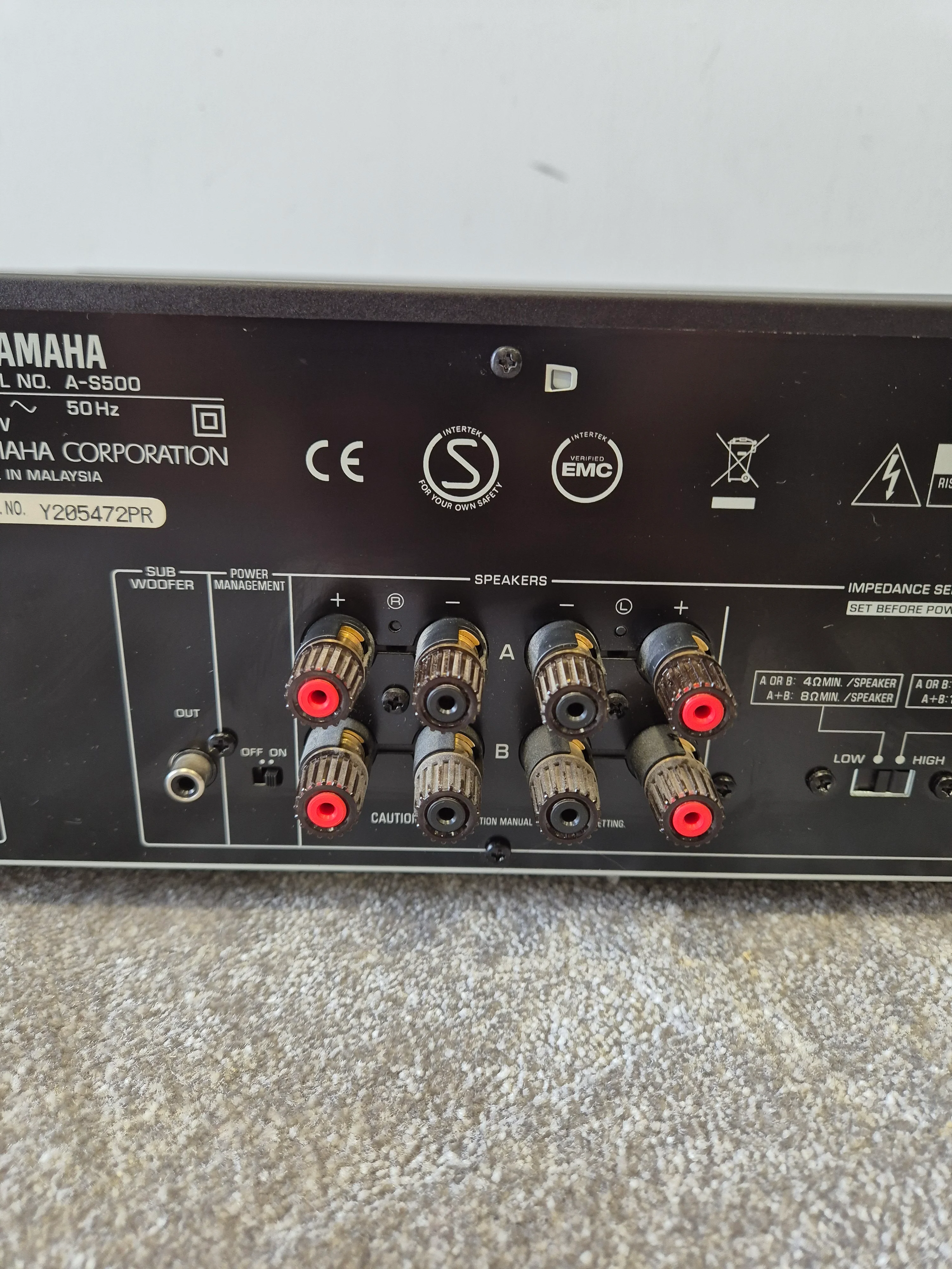 Yamaha A-S500 - Stereo Integrated Amplifier - Excellent - Image 10