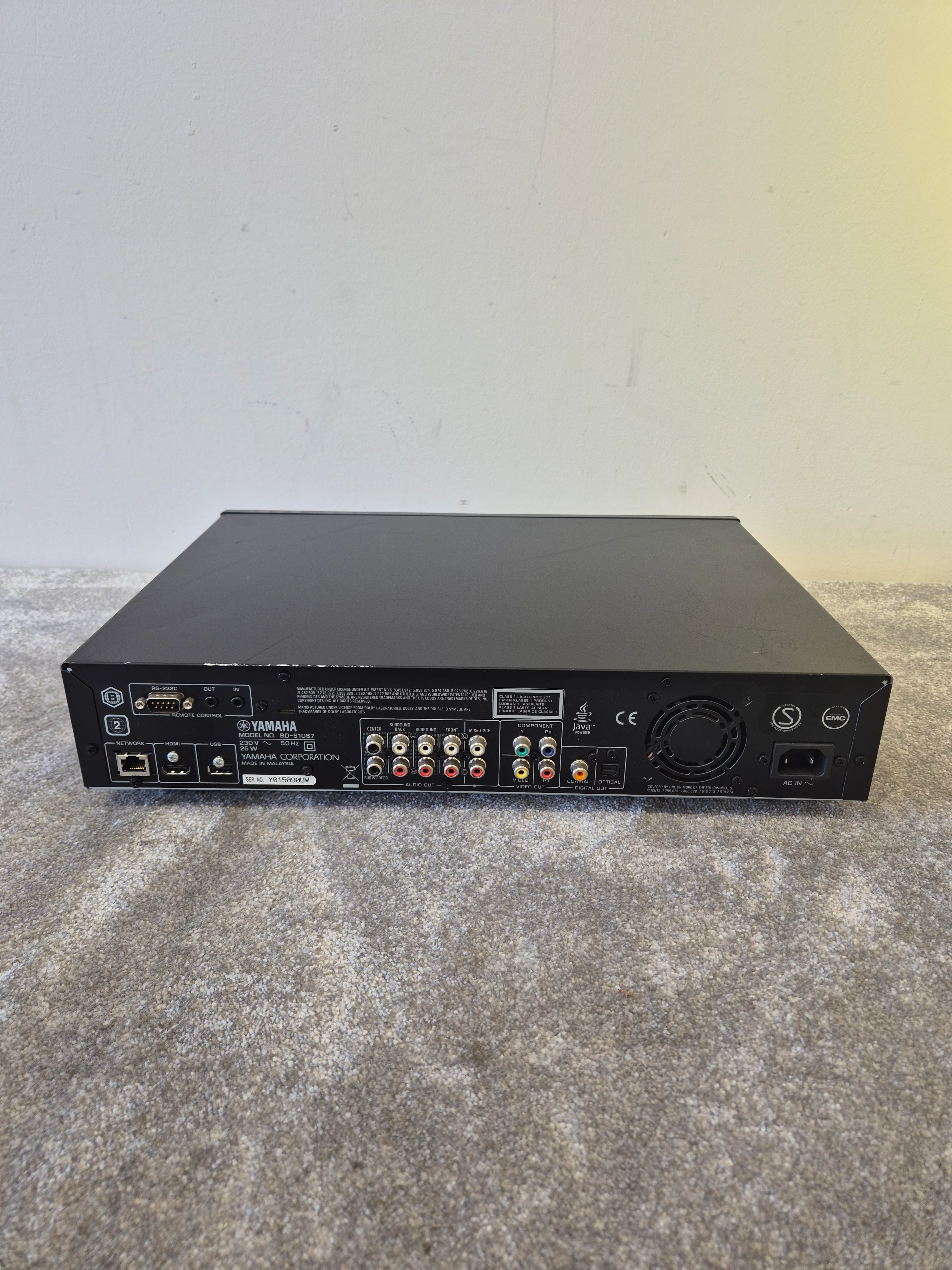 Yamaha BD-S1067 Blu-Ray Player – Full HD 1080p, HDMI - Very Good - Image 10