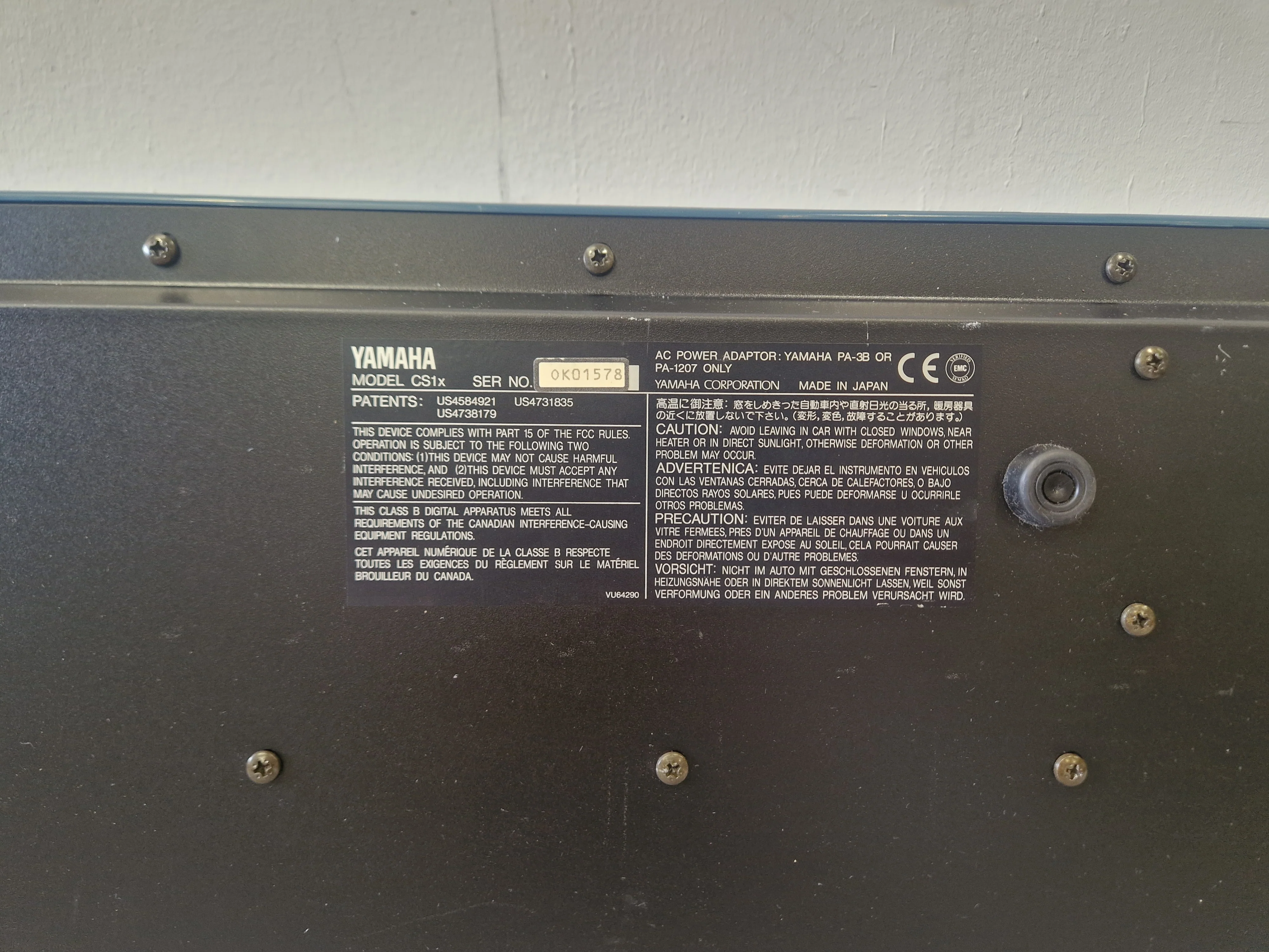 Yamaha CS1X 61-Key Synthesizer - 90s Era w/ Arpeggiator – Very Good - Image 6