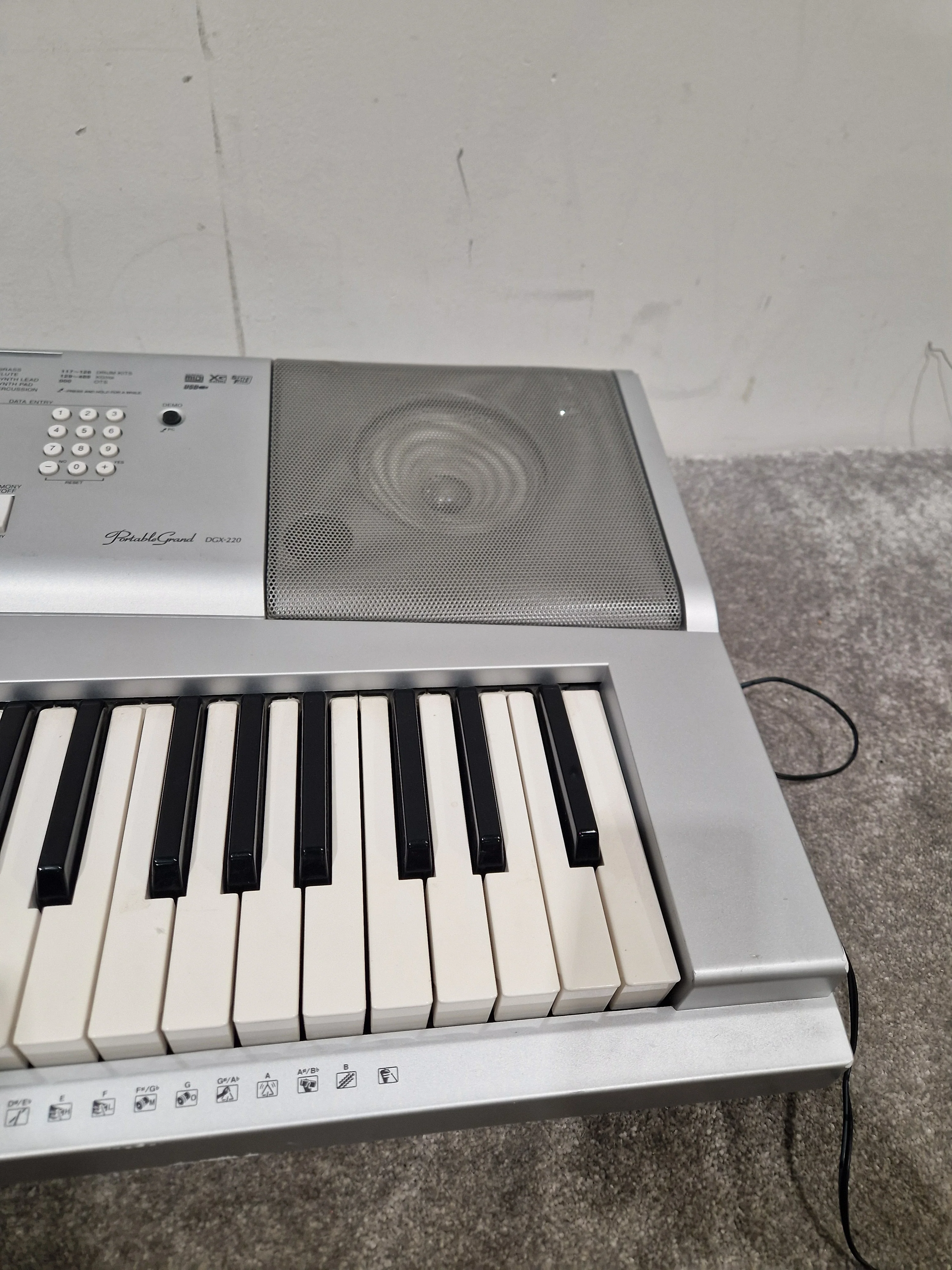 Yamaha DGX-220 Silver Keyboard - 76-Key Portable - Good w/ Power Supply - Image 12