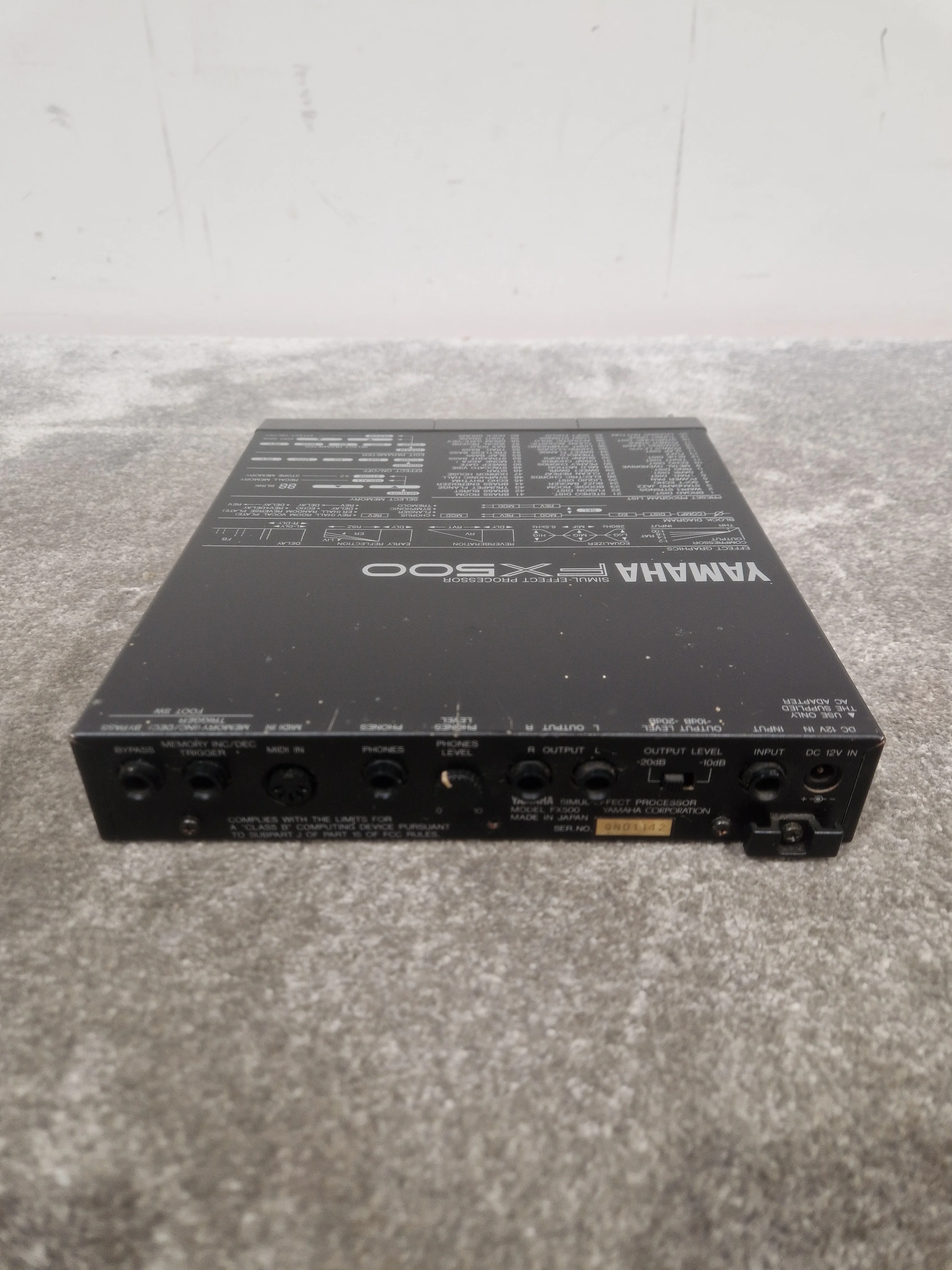 Yamaha Fx500 Processor Effects Unit - Multi-effects, 24-bit Processing - Very Good w/ Power Supply & Manuals - Image 2