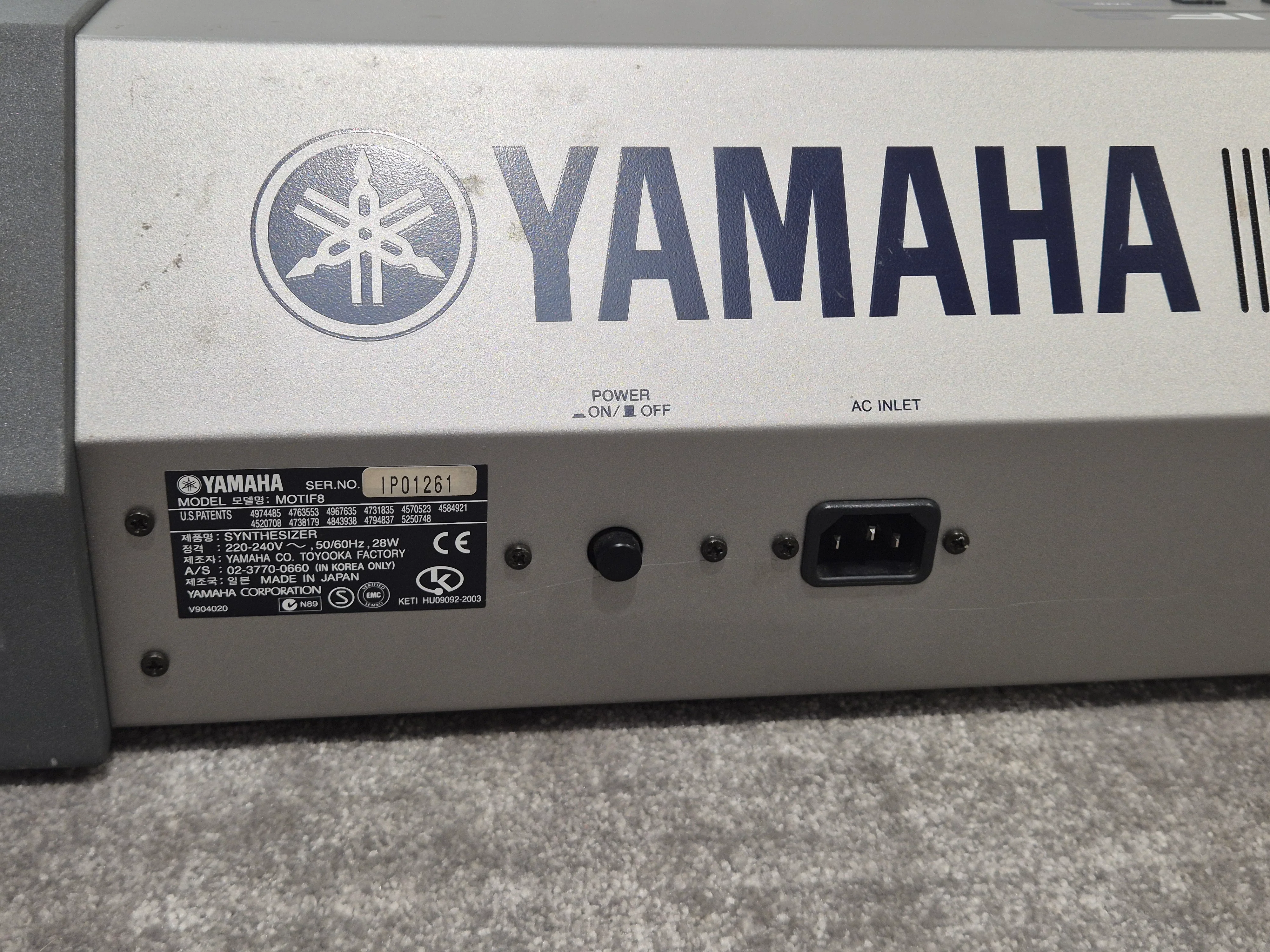 Yamaha Motif 8 Synth Keyboard - 88-Key Synthesizer - Very Good w/ Power Supply - Image 14