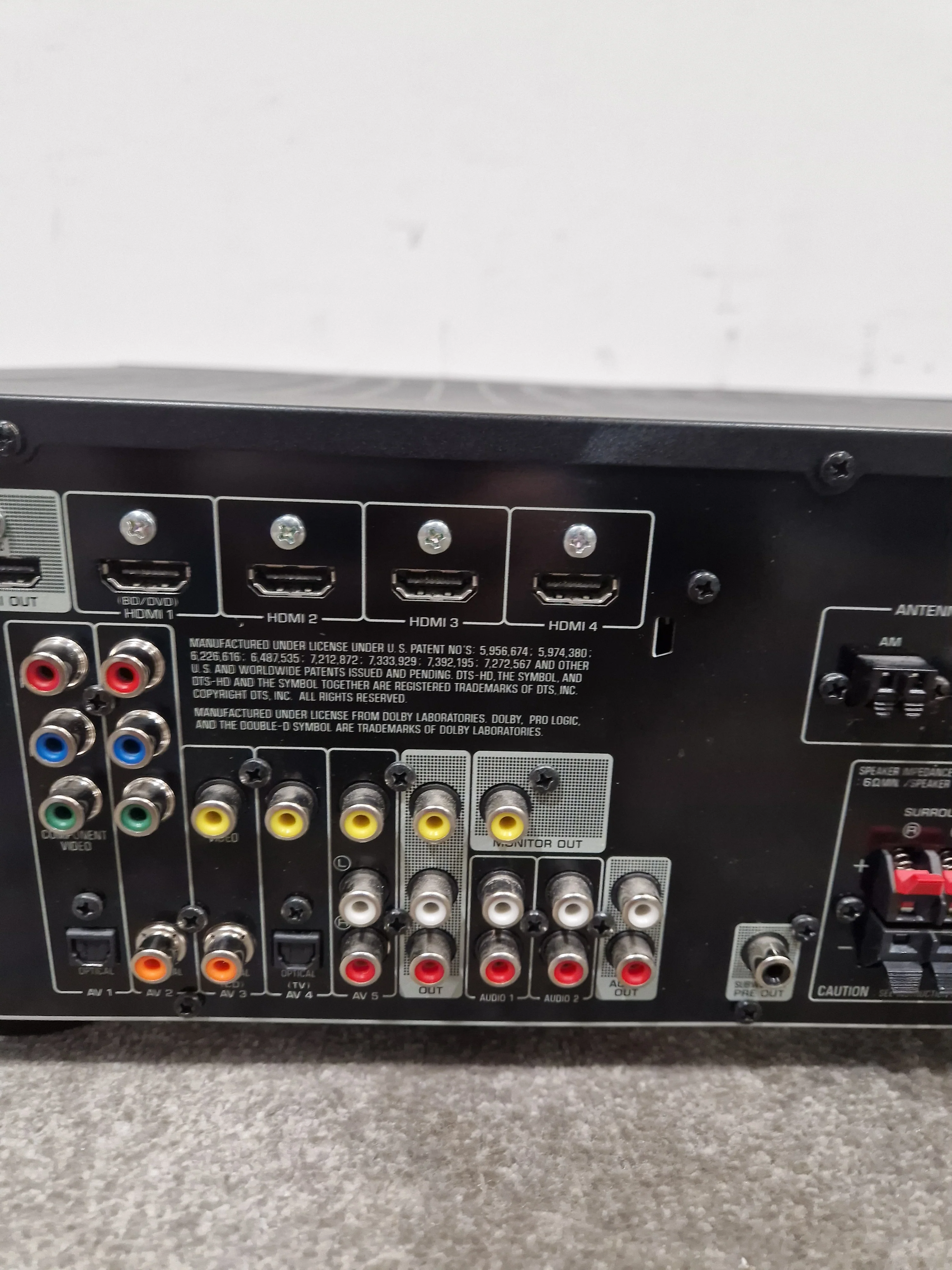 Yamaha RX-V375 - AV Receiver - Black - Excellent w/ Remote - Image 9