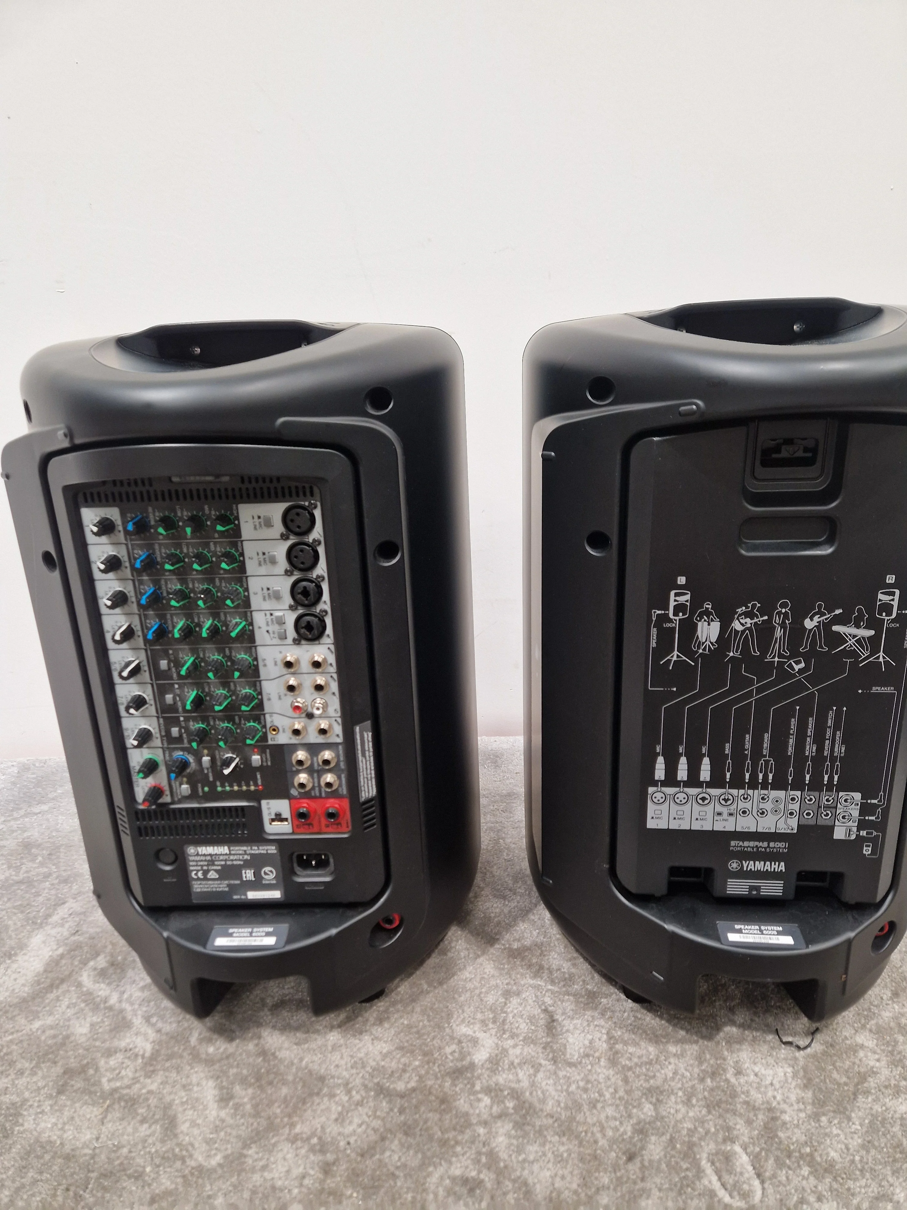 Yamaha Stagepas 600i Pair - Portable PA System, 600W - Excellent w/ Soft Case - Image 13